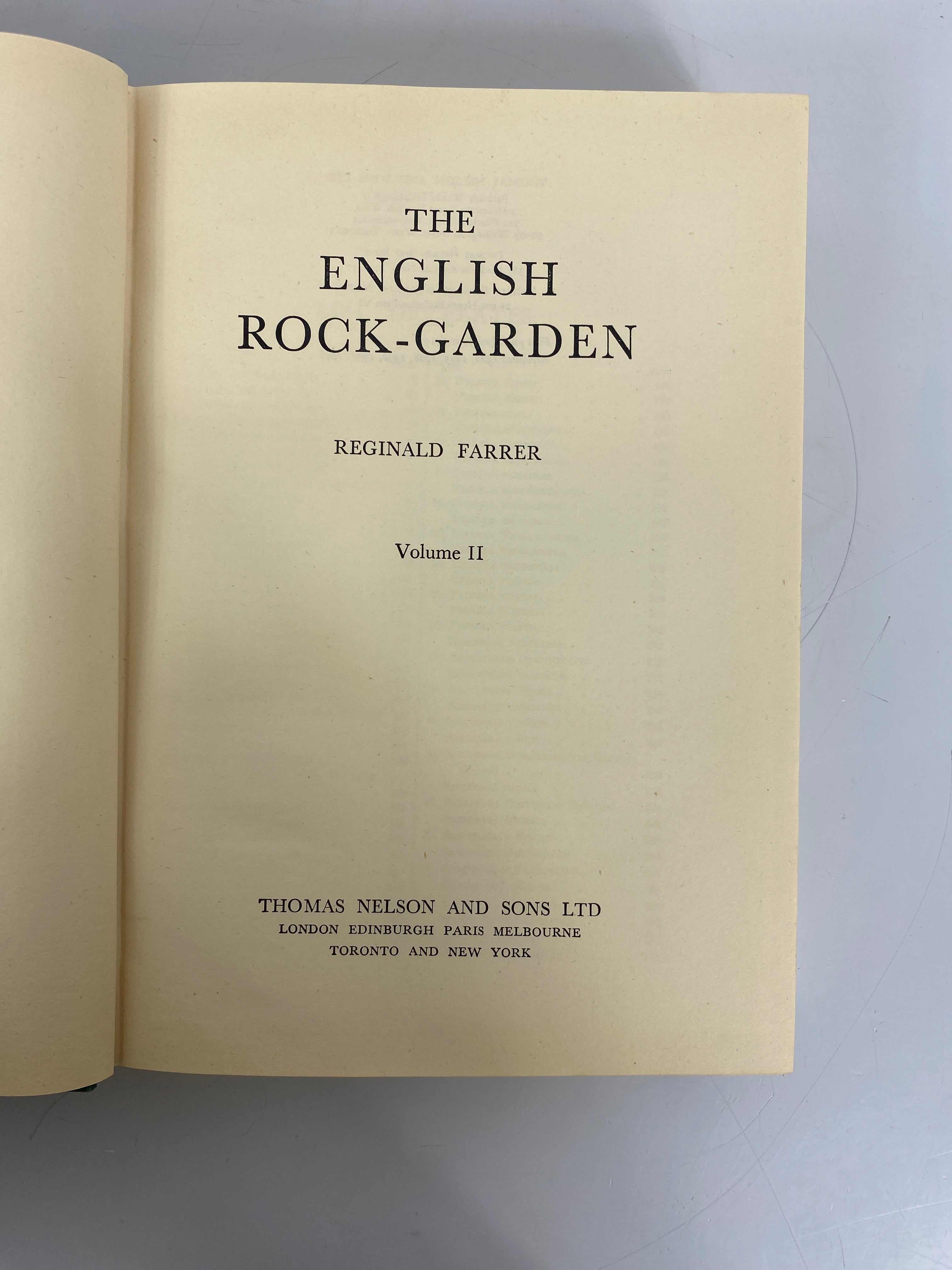 The English Rock Garden Volume 2 Reginald Farrer 1948 Reprint HCDJ