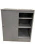 Republic Steel Dark Grey 3 Tier Sliding Door Cabinet