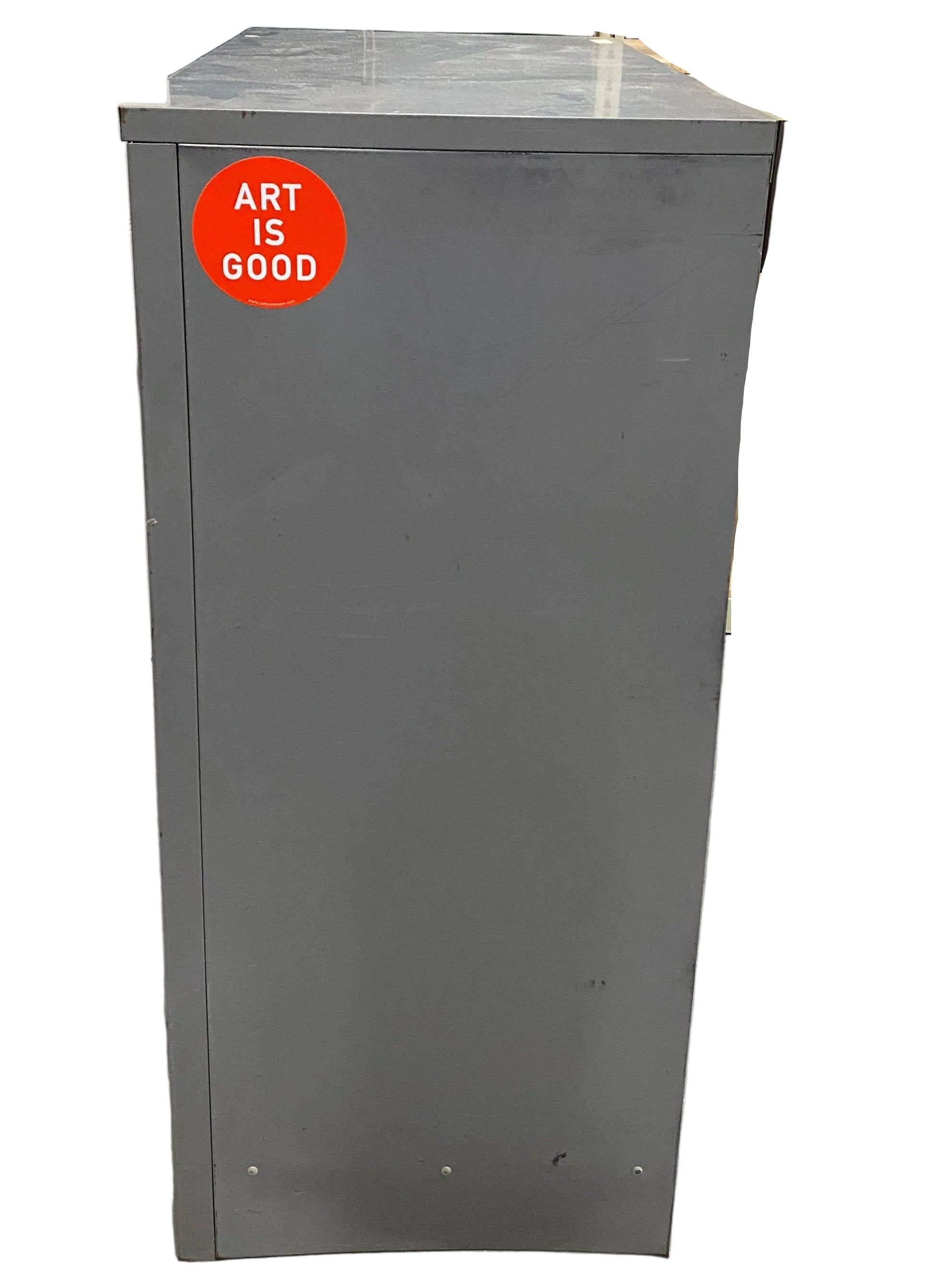 Republic Steel Dark Grey 3 Tier Sliding Door Cabinet