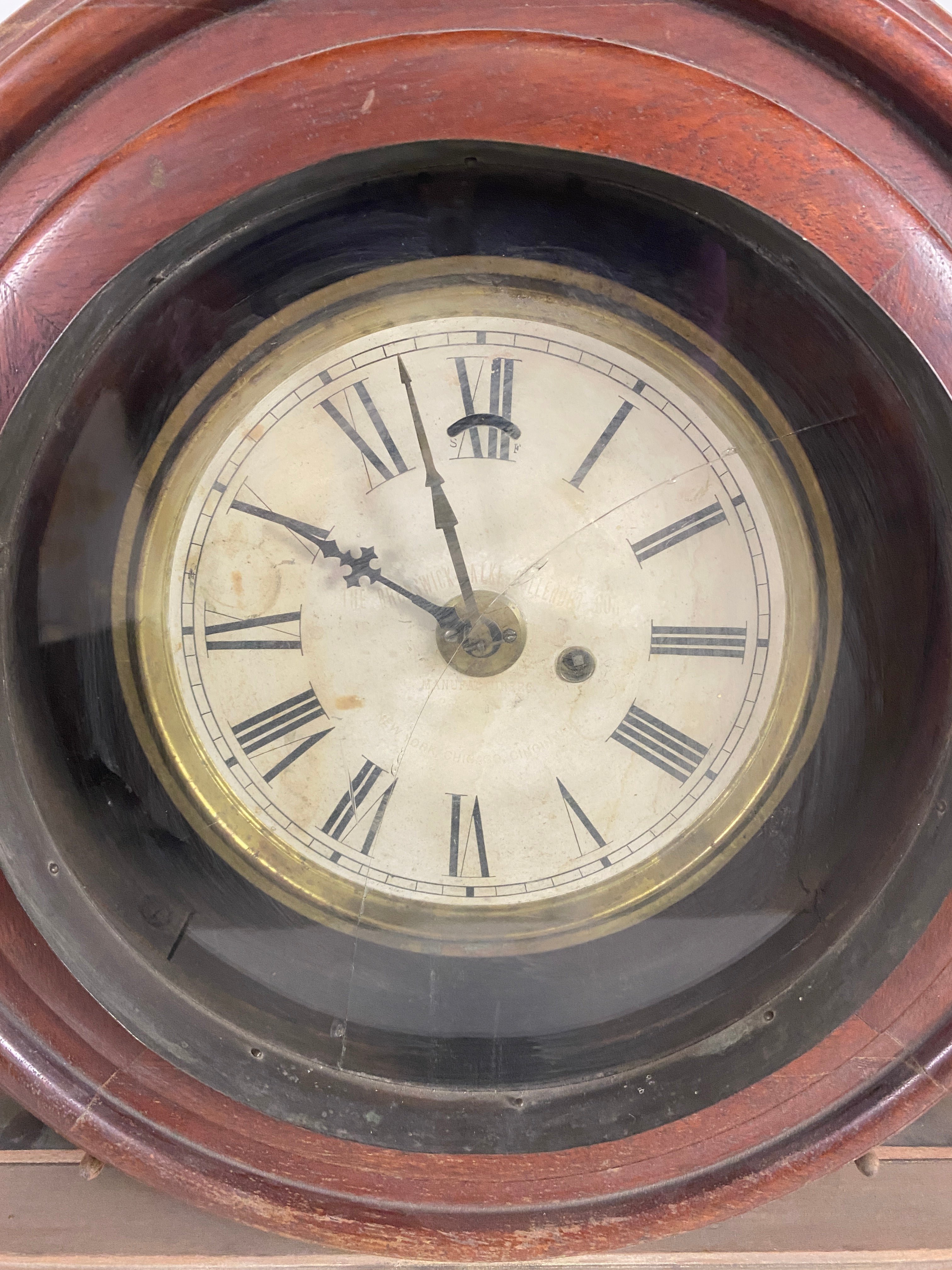 Antique Brunswick Balke Collender Pool Hall Clock