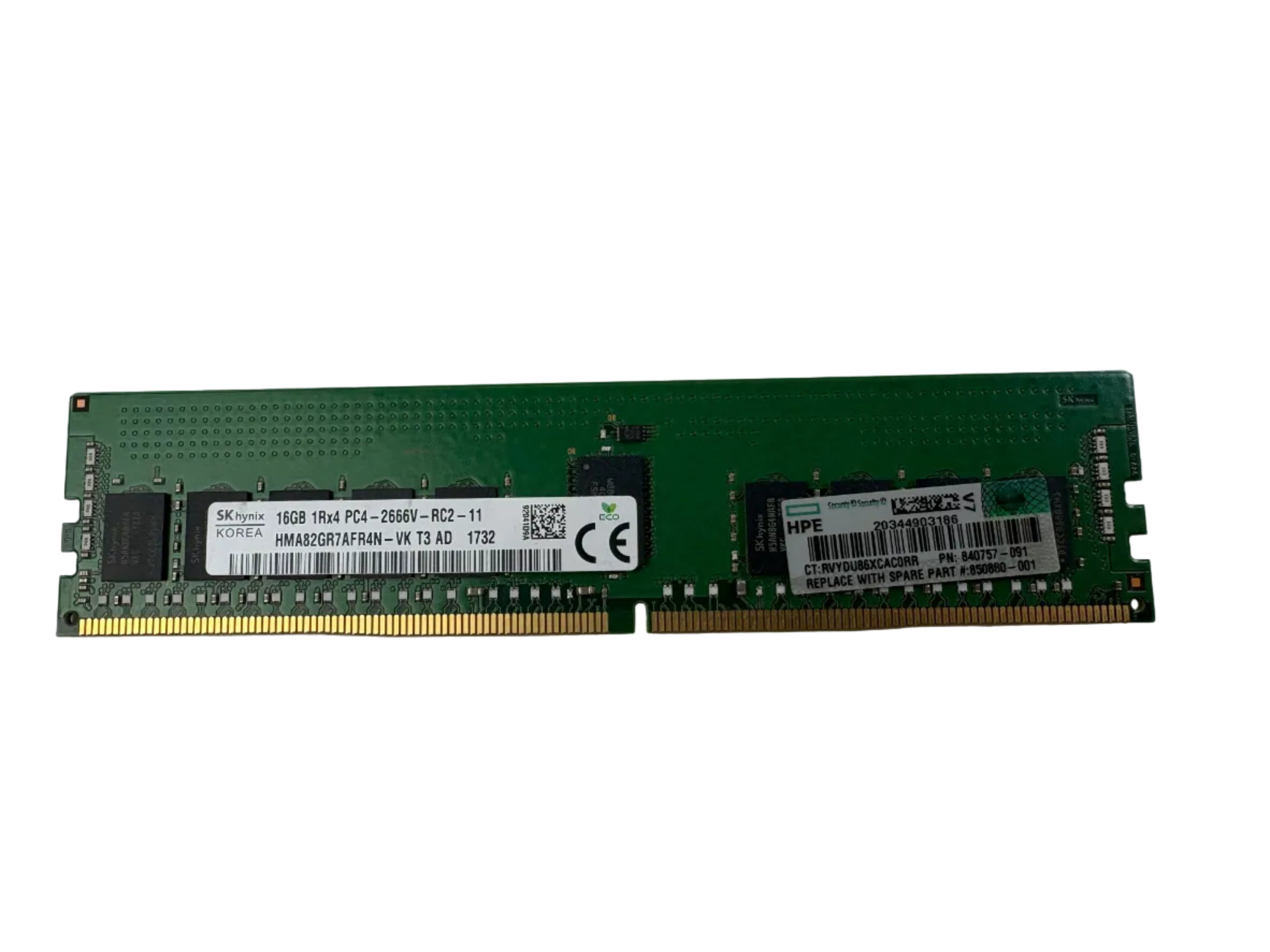 16GB 2Rx8 PC4-21300 DDR4-2666 ECC Registered RAM