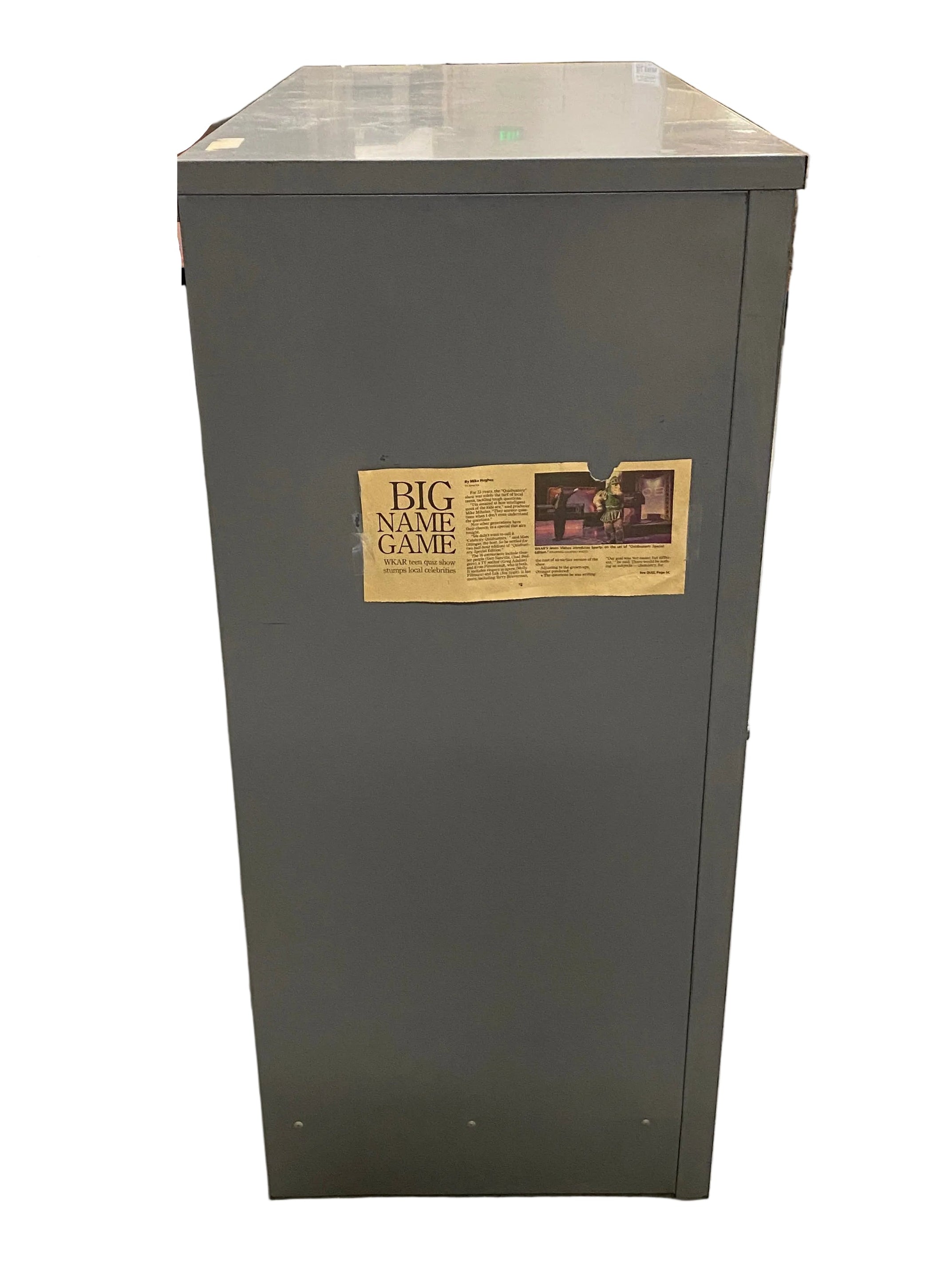 Republic Steel Dark Grey 3 Tier Sliding Door Cabinet