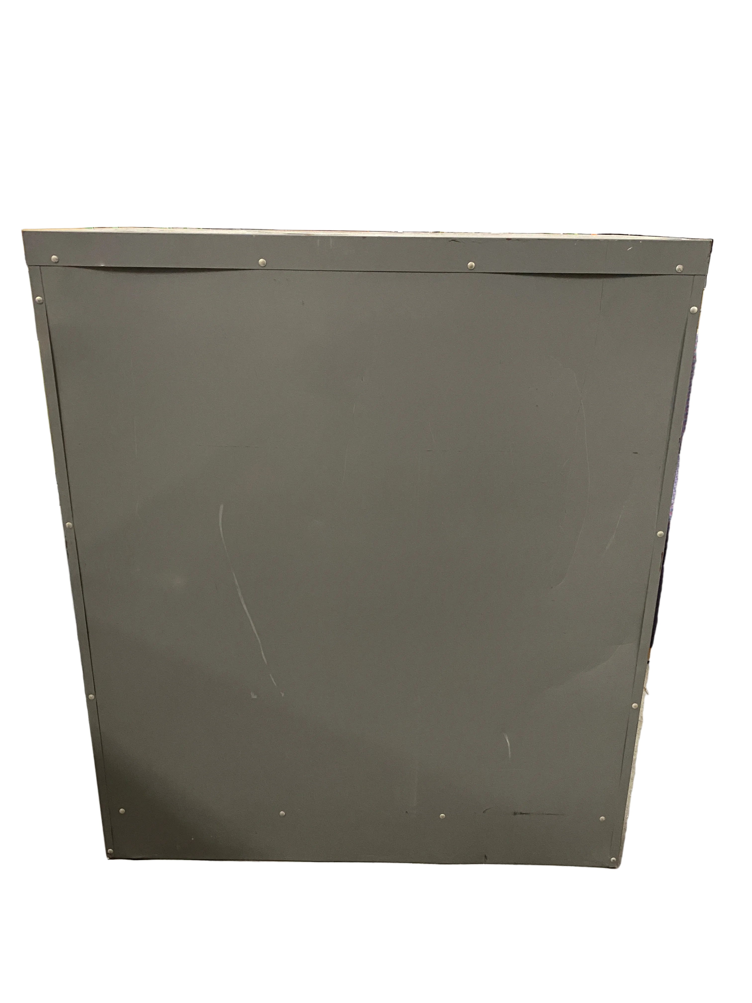 Republic Steel Dark Grey 3 Tier Sliding Door Cabinet