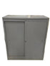 Republic Steel Dark Grey 3 Tier Sliding Door Cabinet