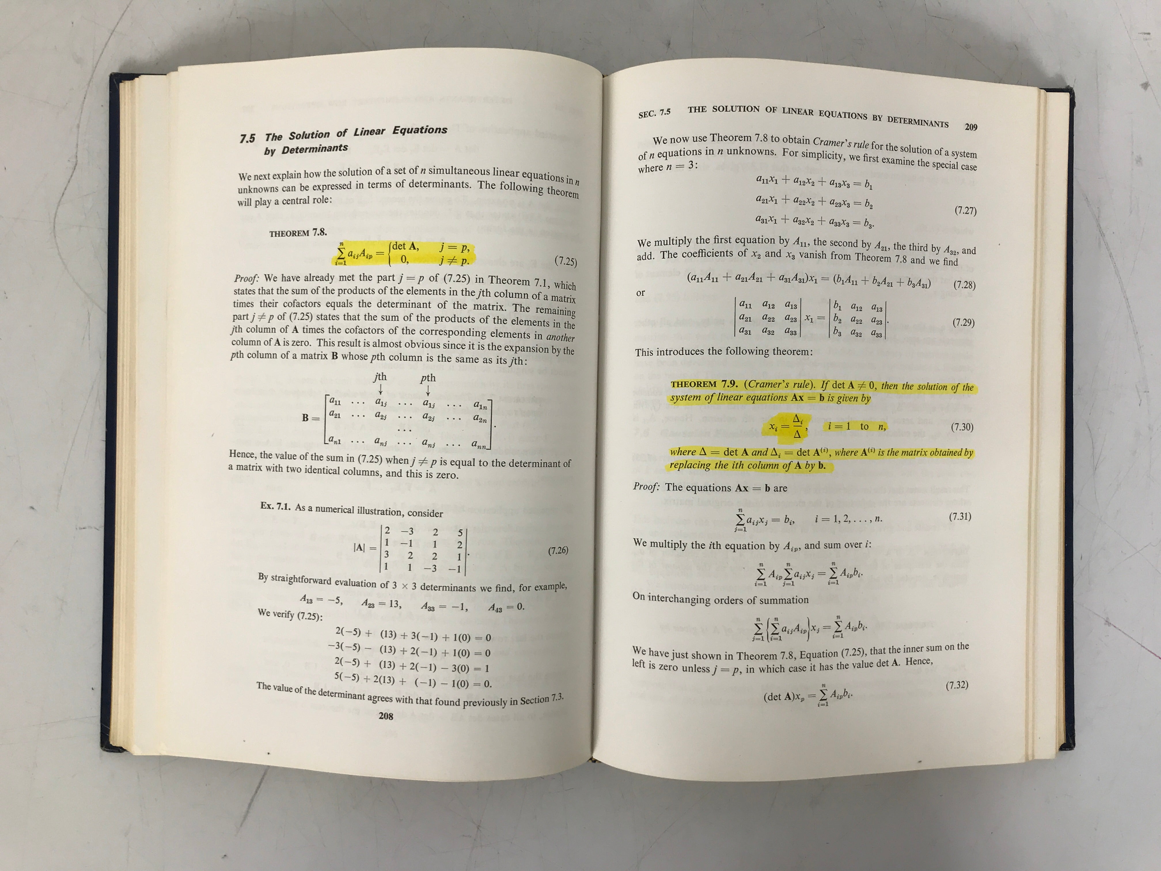 2 Math Texts: Applied Linear Algebra/Analytic Geometry & the Calculus 1969 HC