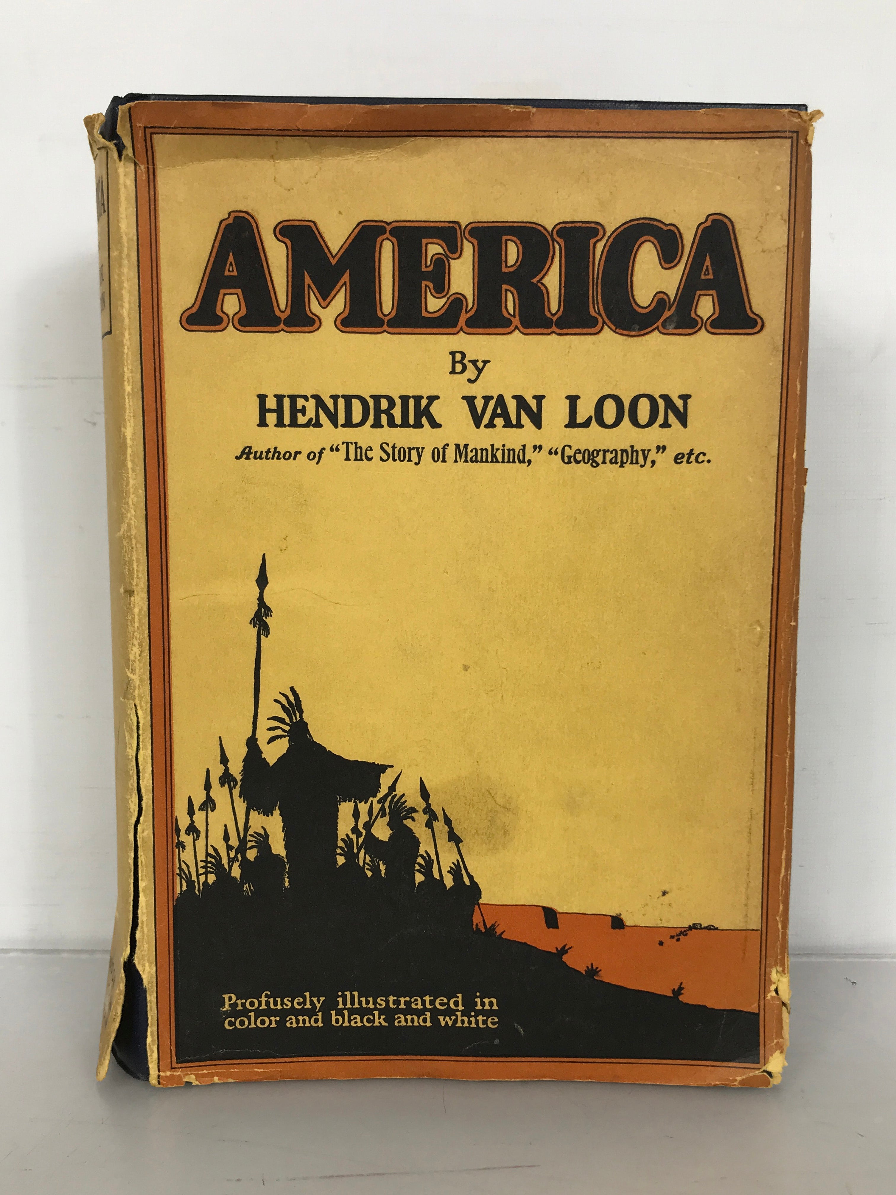 America by Hendrik Van Loon 1927 First Edition HC DJ