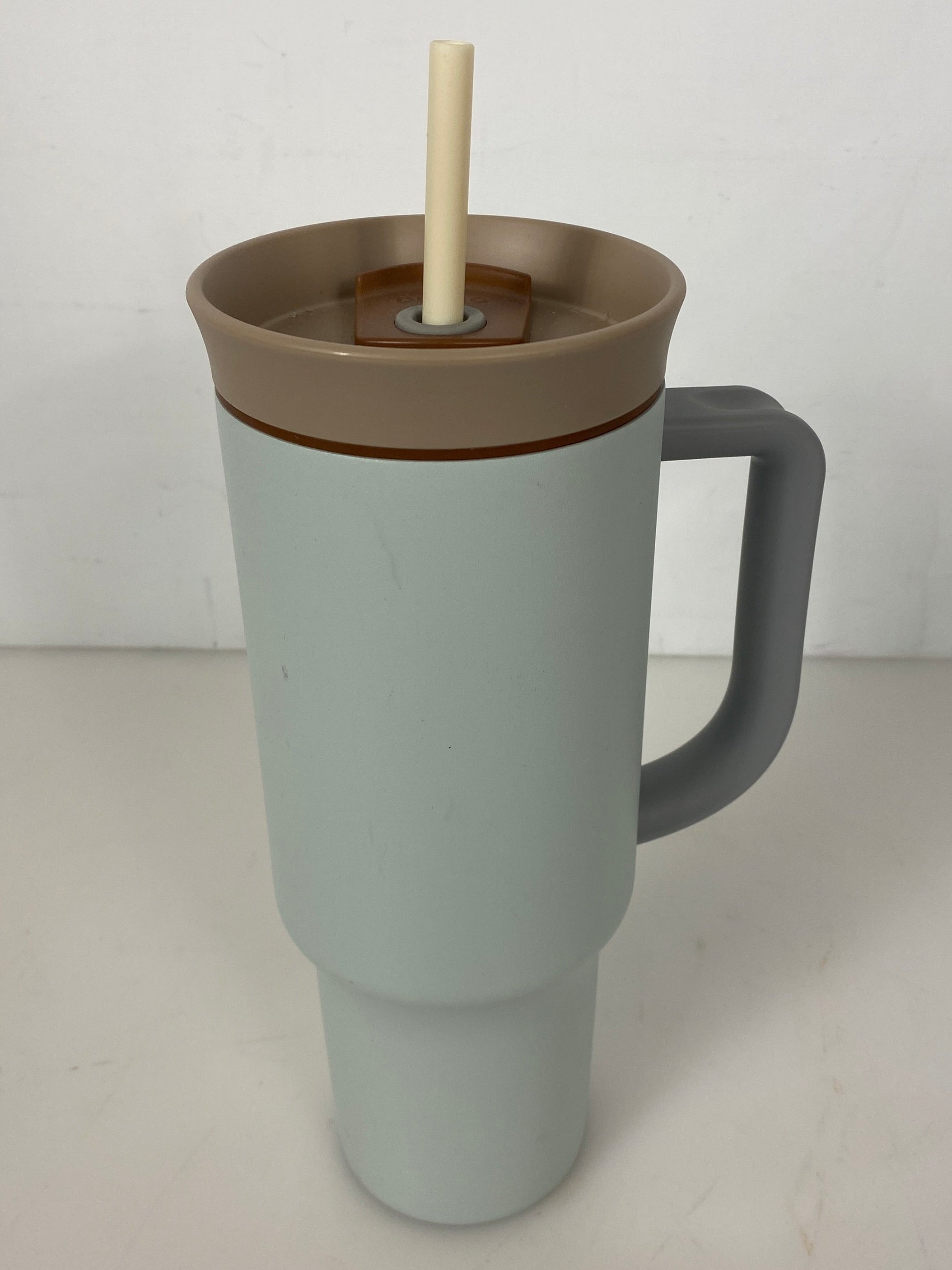 Owala Light Blue and Tan Tumbler 40 oz