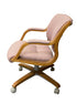 Steelcase Wooden Red Upholstered Office Chair