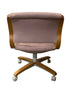 Steelcase Wooden Red Upholstered Office Chair