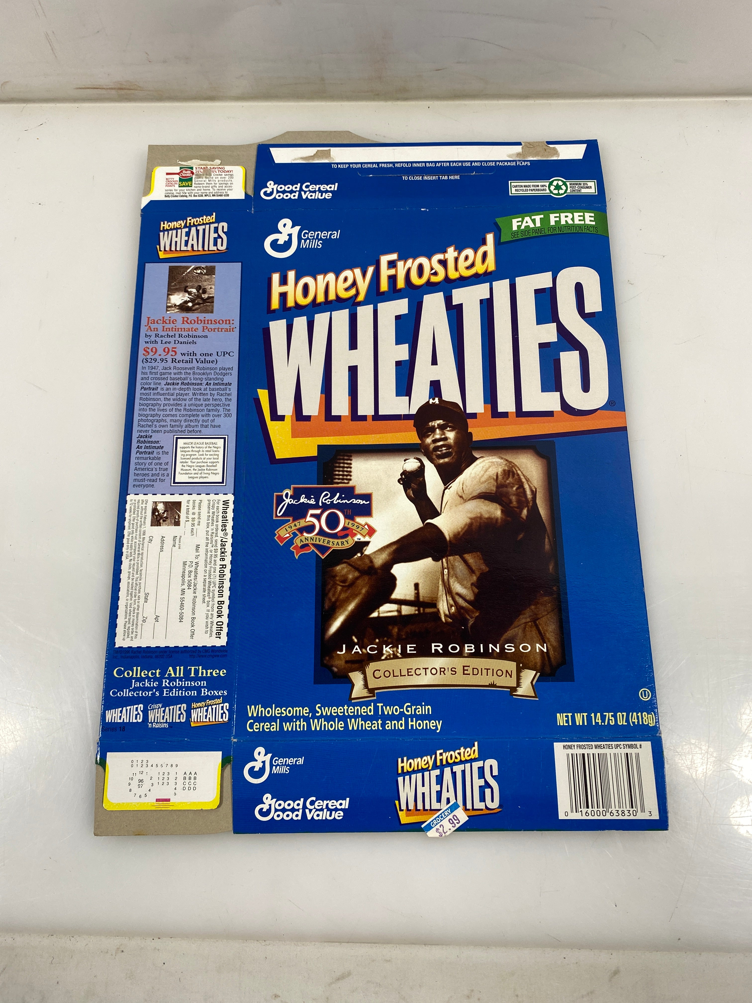General Mills Honey Frosted Wheaties Collector's Edition Jackie Robinson
