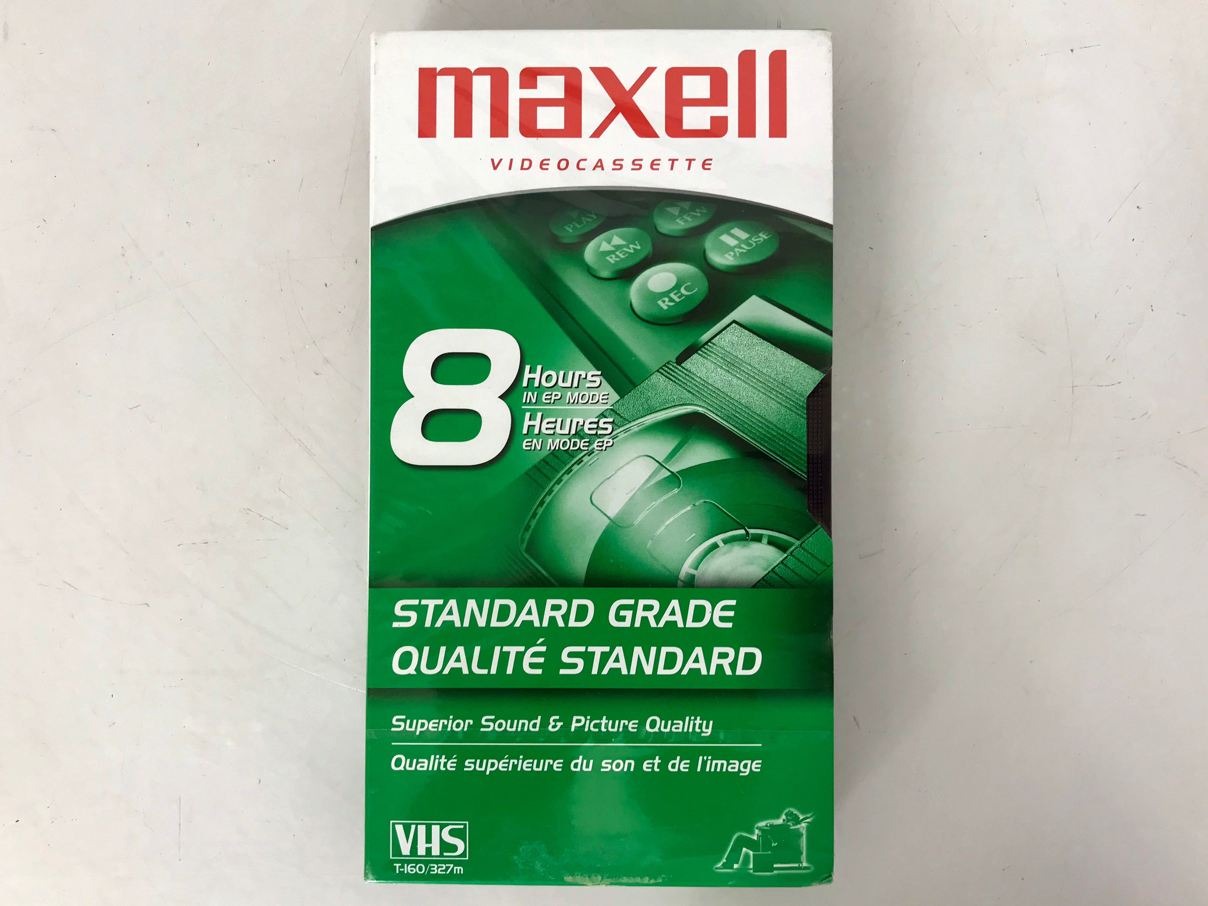 Maxell T160 Standard Grade VHS Video Blank Cassette