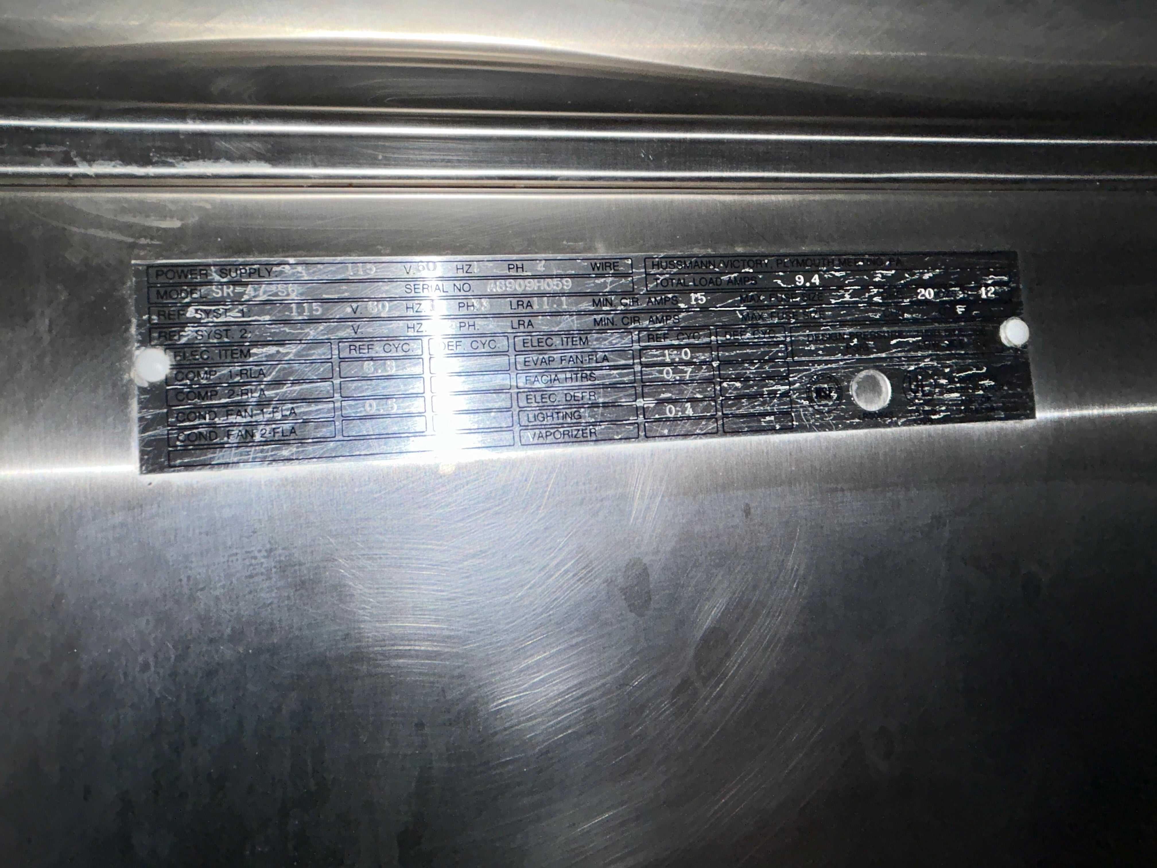 Industrial freezer for parts or repair/Scrap Bid #637- 400lbs