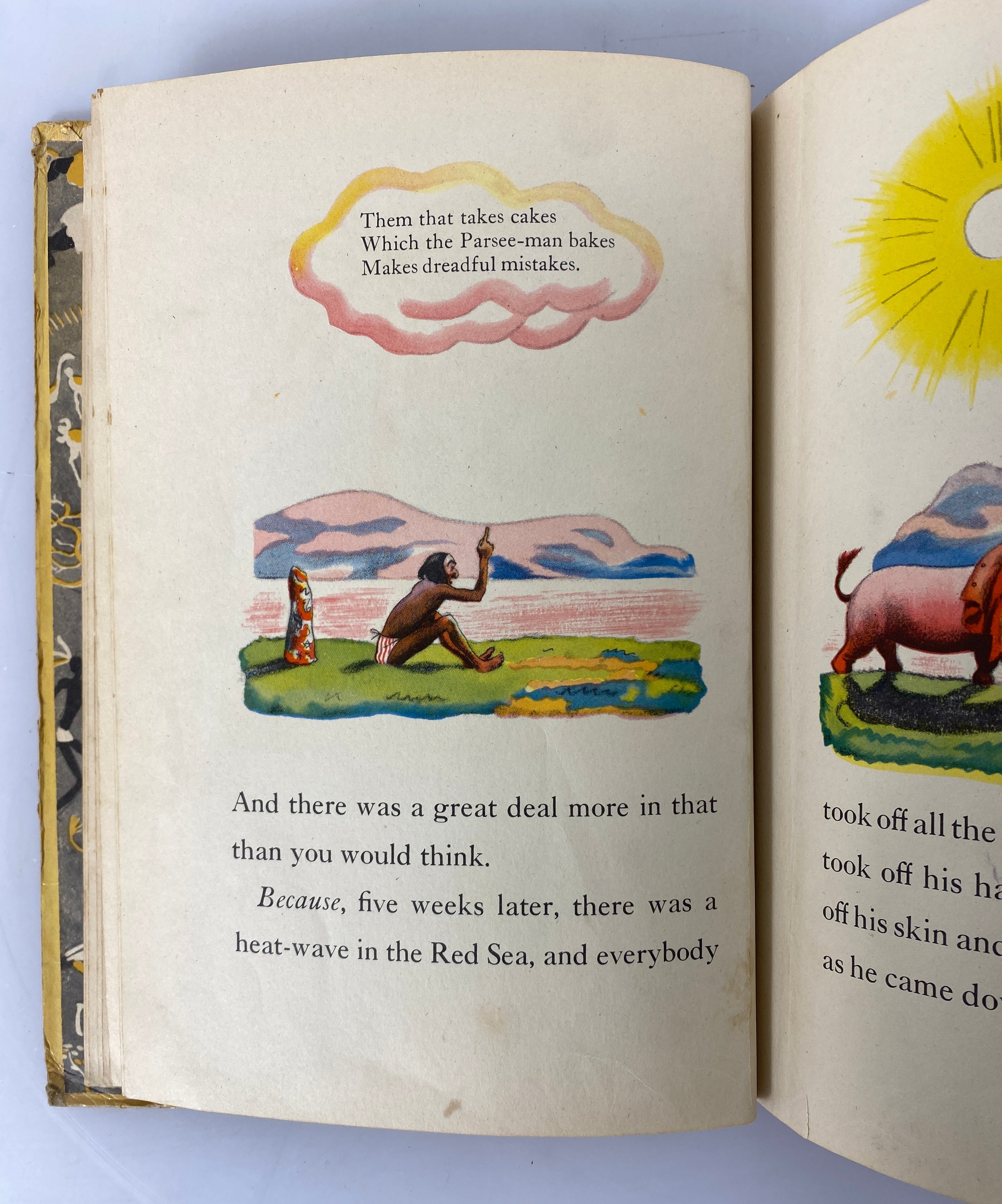 How the Rhinoceros Got His Skin Rudyard Kipling 1942 Vintage HC