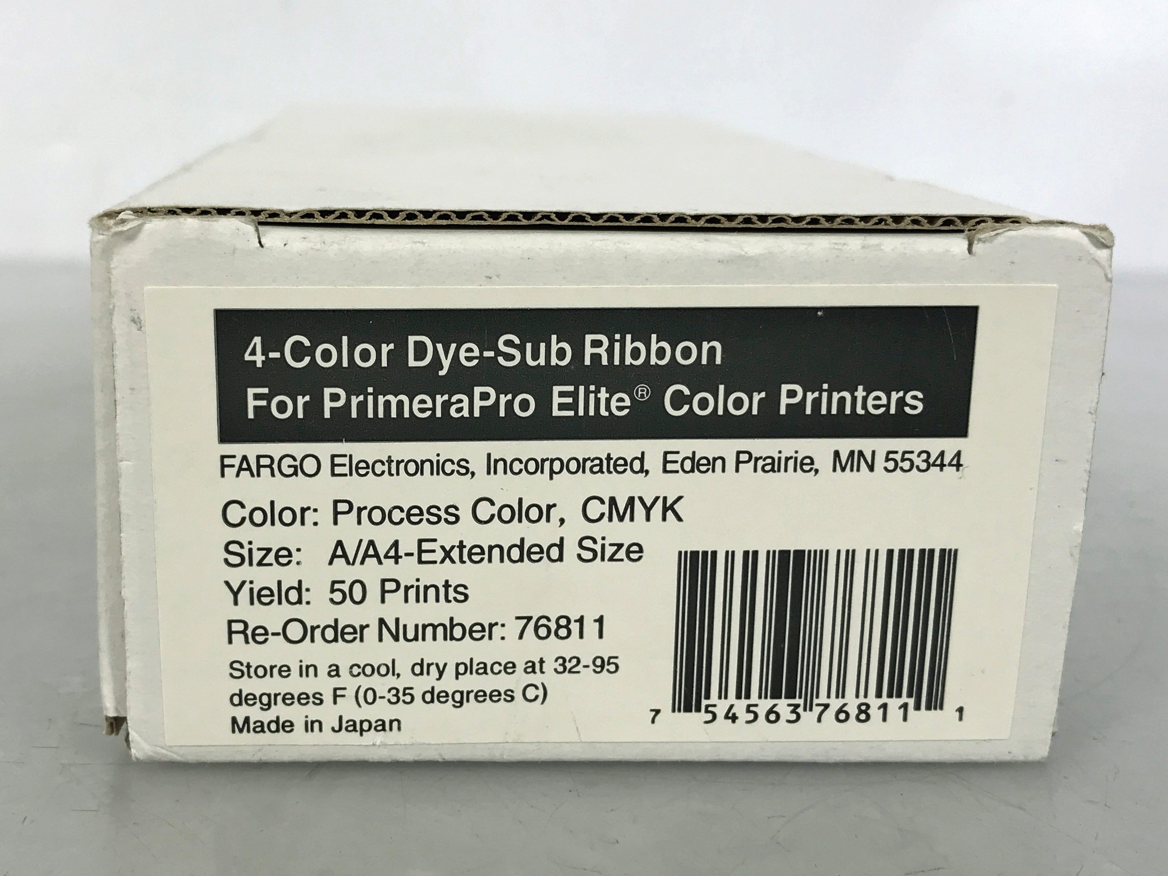 Fargo Electronics 76811 4-Color Dye-Sub Ribbon For PrimeraPro Elite Color Printers