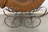 Antique Brown Wicker Woven Baby Carriage