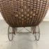 Antique Brown Wicker Woven Baby Carriage