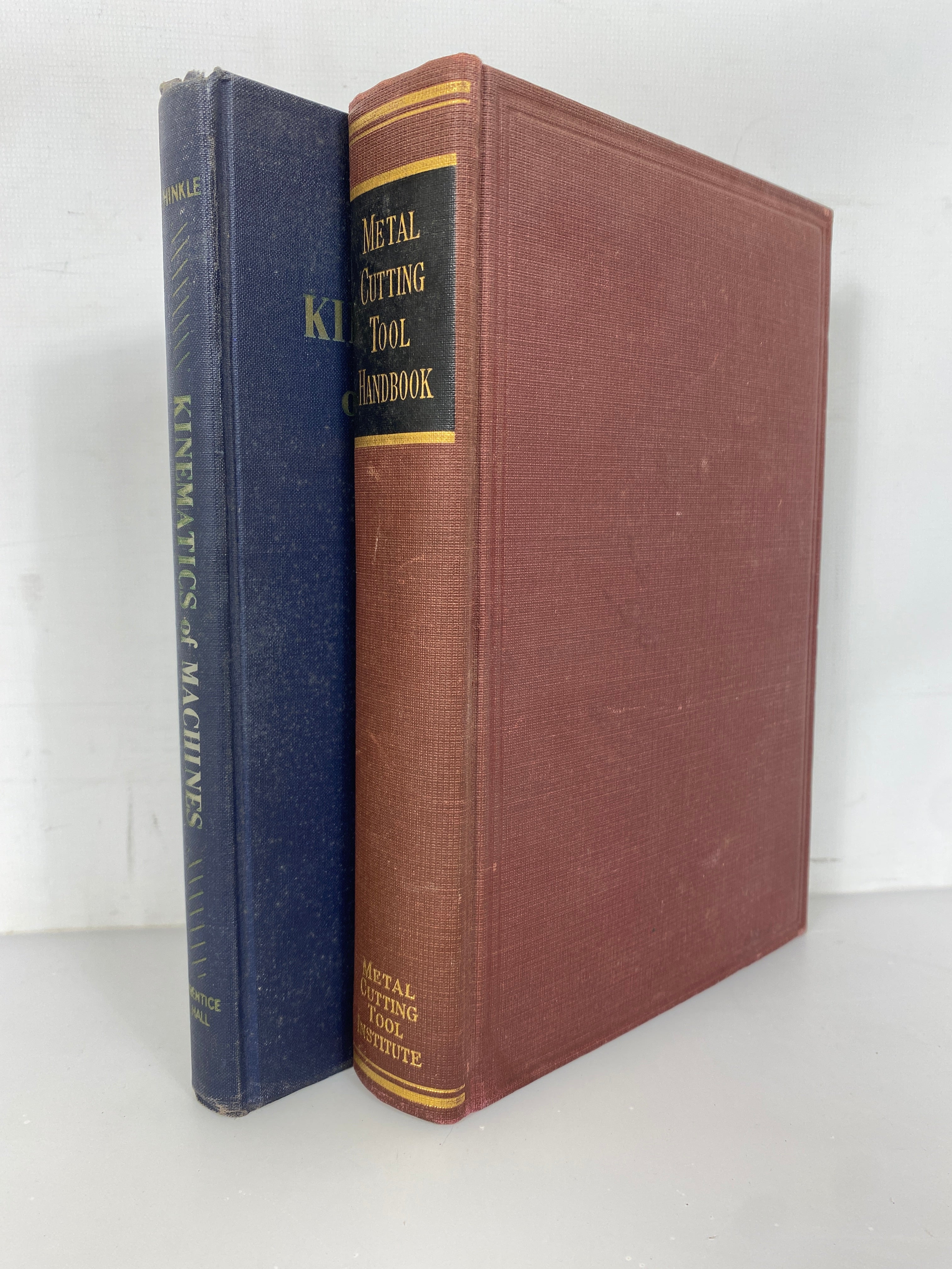 Lot of 2: Kinematics of Machines/Metal Cutting Tool Handbook 1954-56 HC