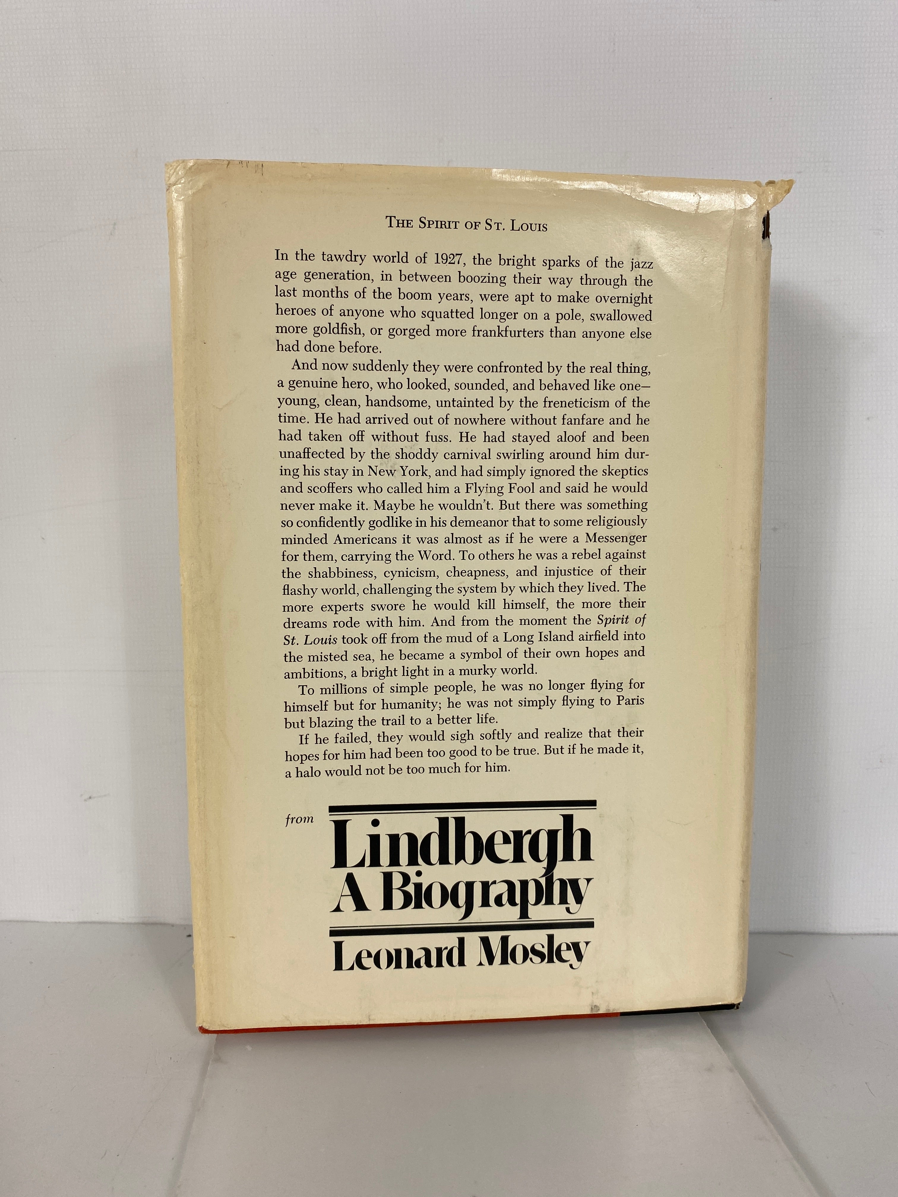 Lindbergh A Biography by Mosley 1976 BCE HCDJ w Ephemera