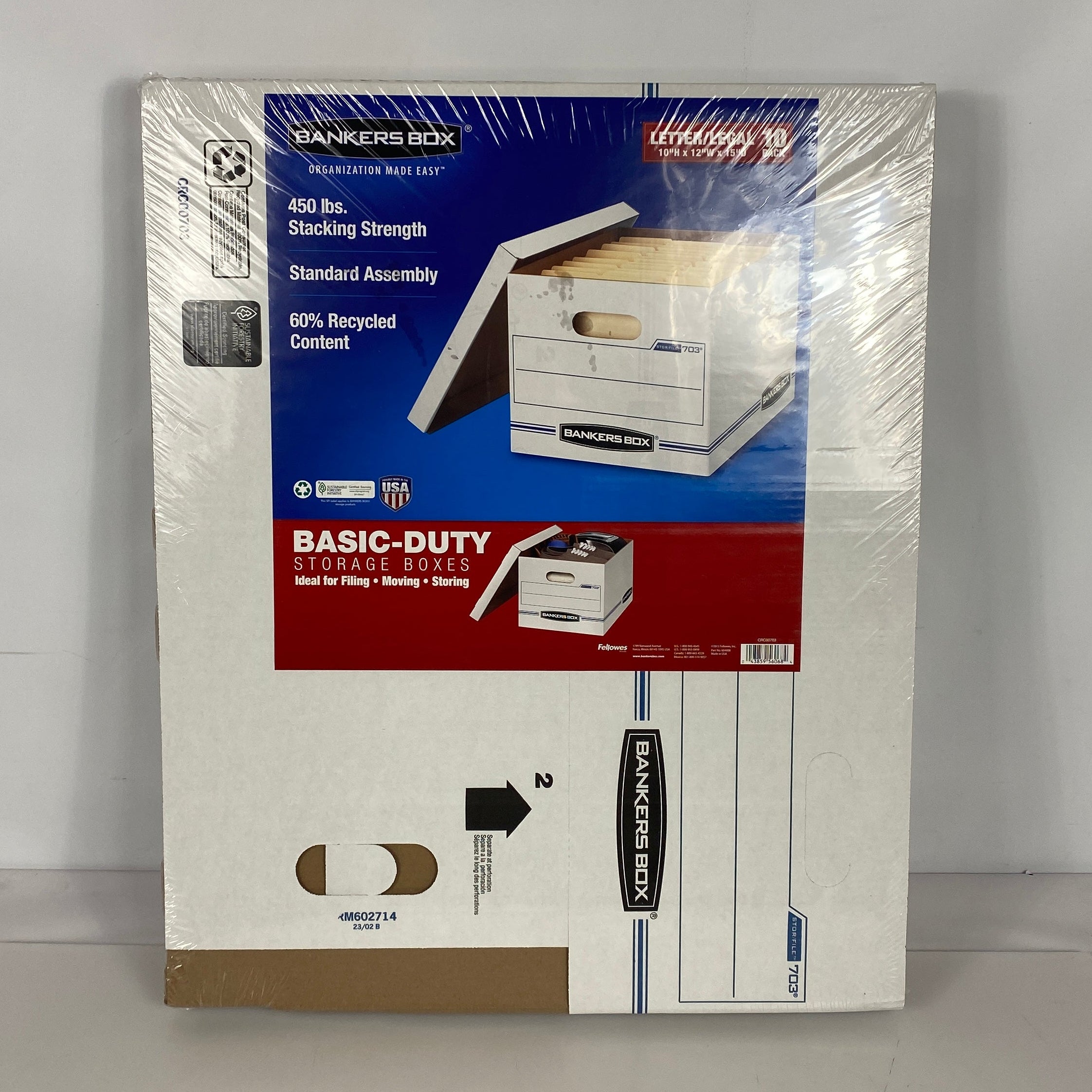 Bankers Box #M602714 10 Pack Corrugated Organization Boxes