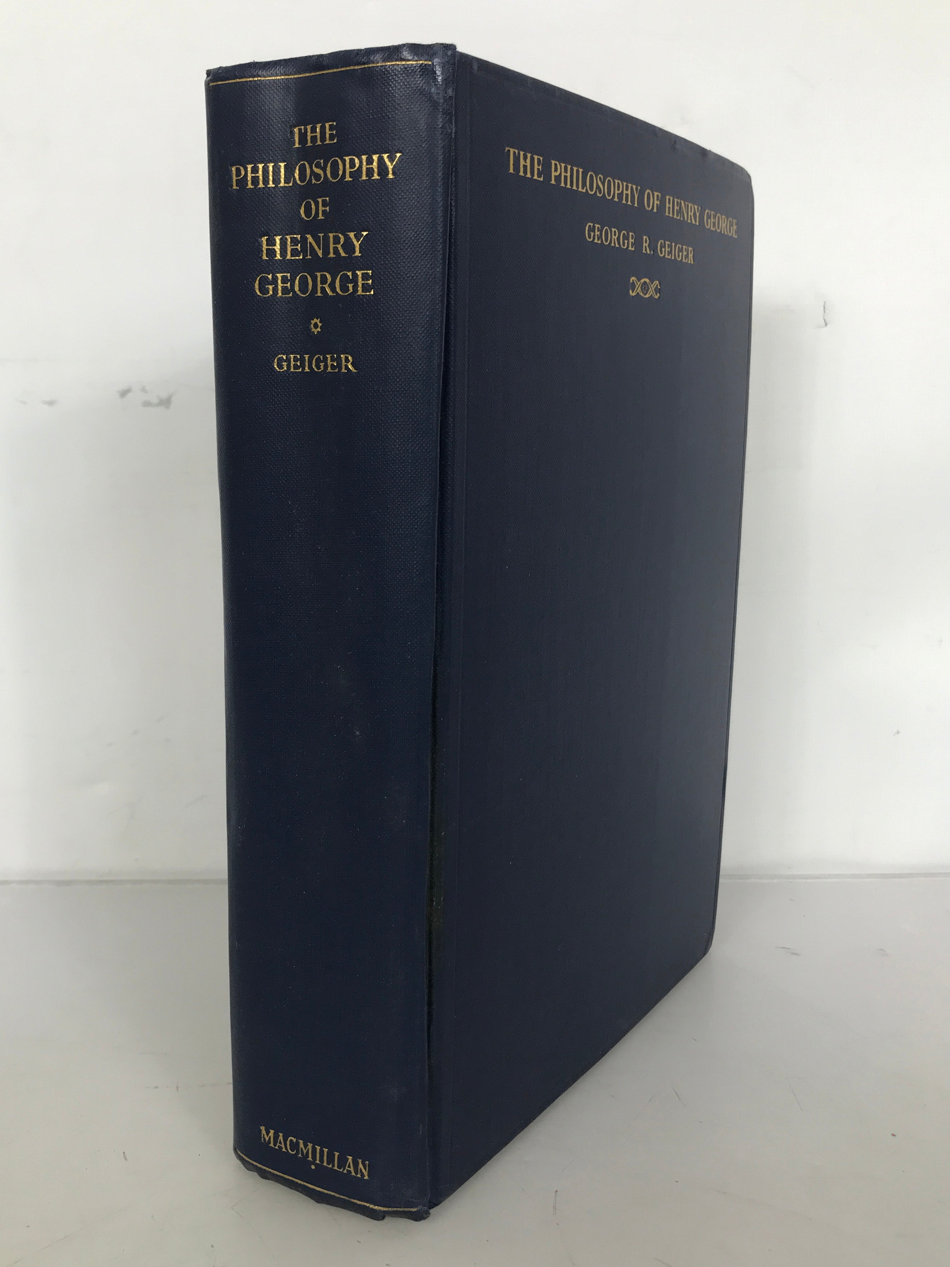 The Philosophy of Henry George by George Geiger Signed First Edition 1933 HC DJ