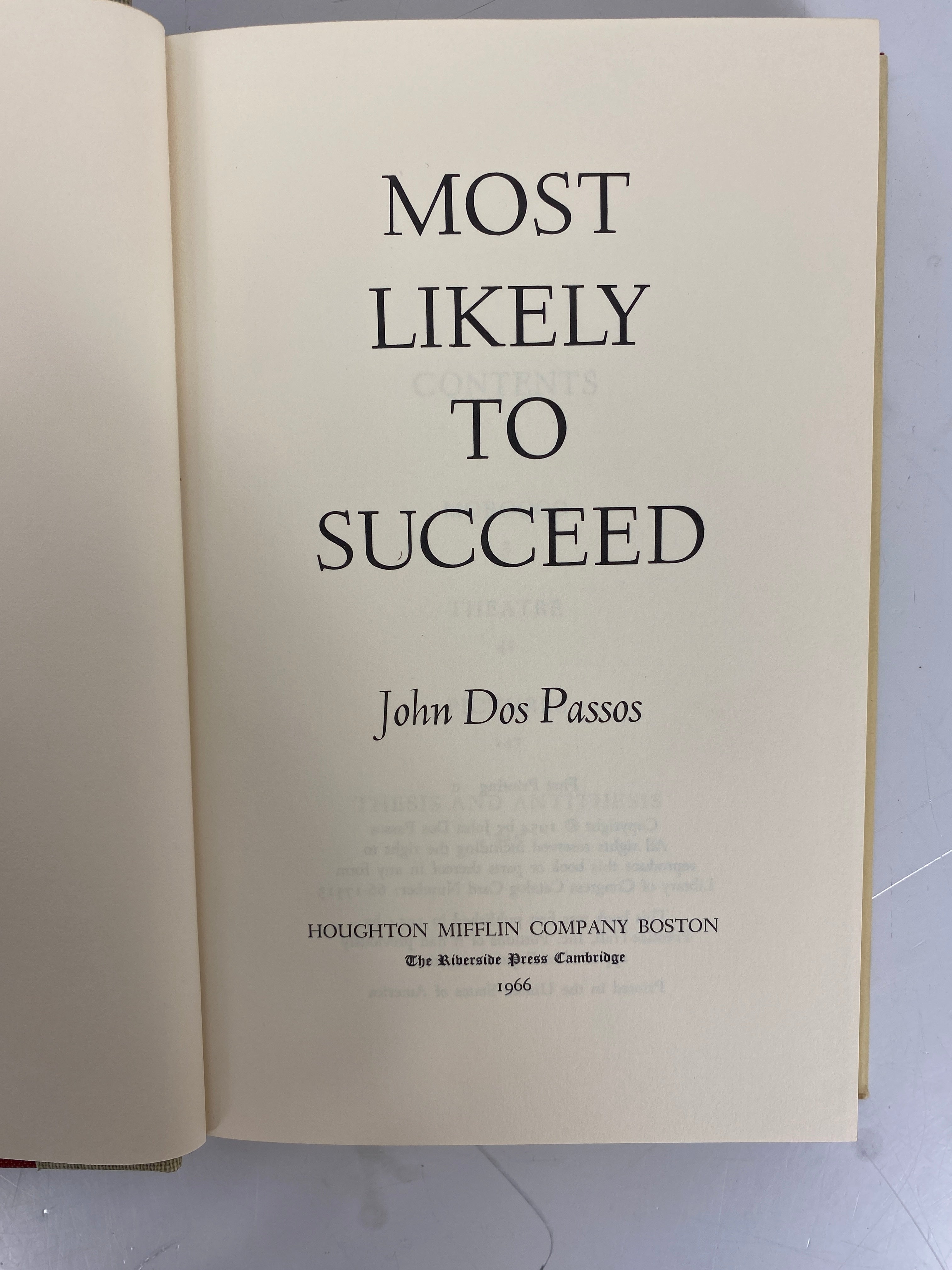 2 John Dos Passos: Midcentury (1961)/Most Likely to Succeed (1966) HCDJ