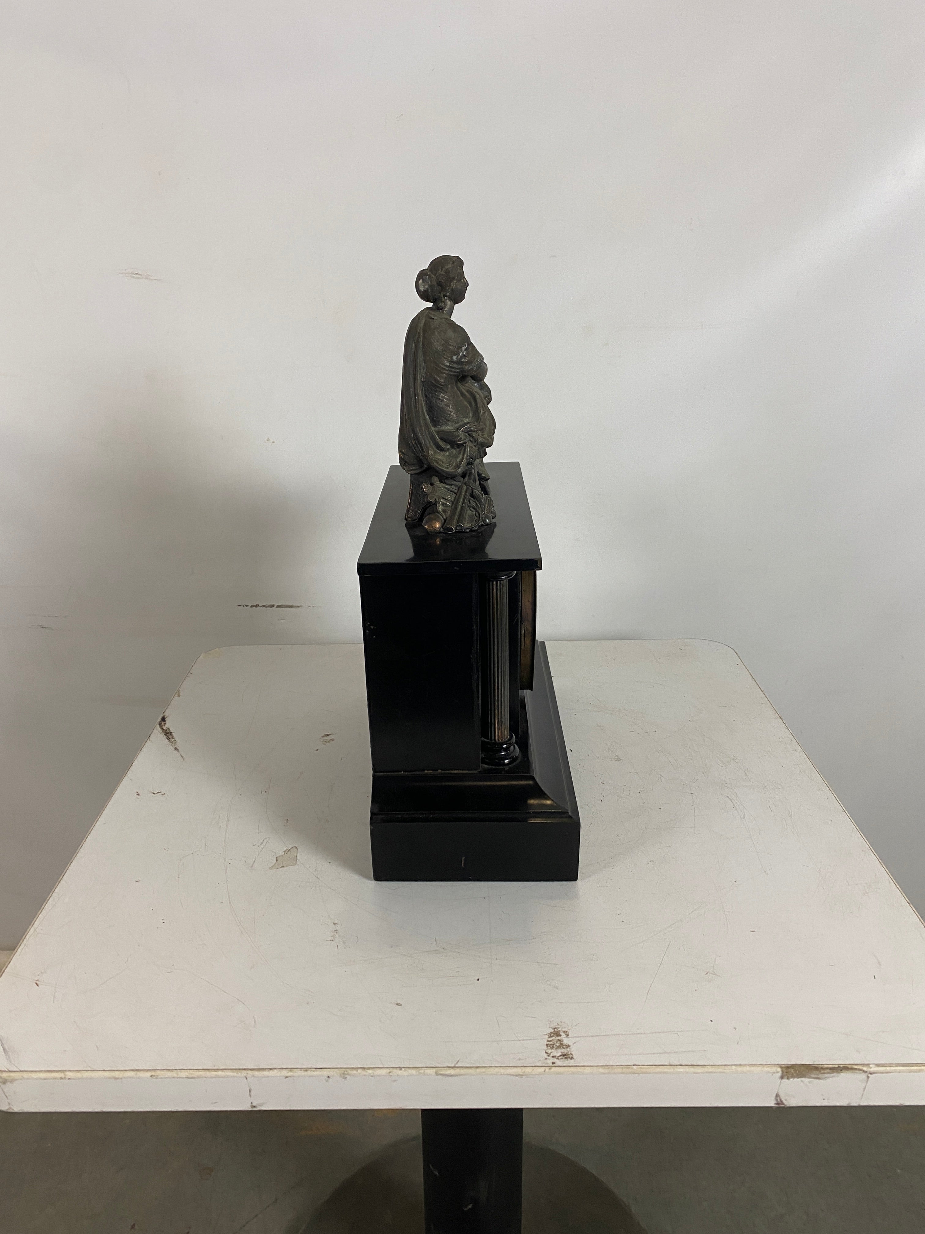 Antique Sessions Victorian Mantel Column Parlor Clock