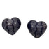 Handmade Ceramic Heart w/ White Linear Pattern