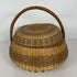 Large Round Patterned Wicker Basket w/ Handle Style #1
