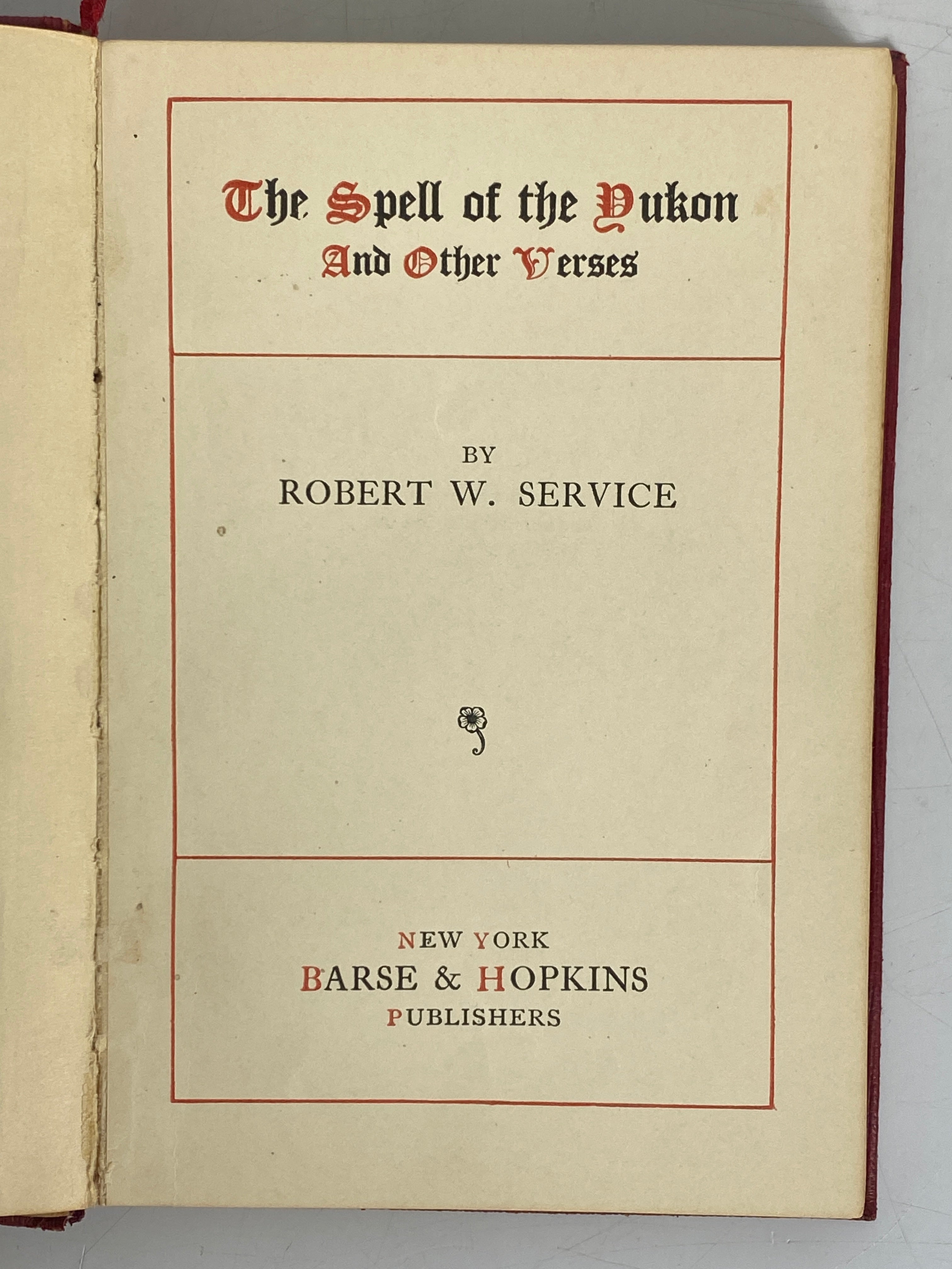 2 Antique Volumes: Lalla Rookh (Moore)/The Spell of the Yukon (Service) c1907