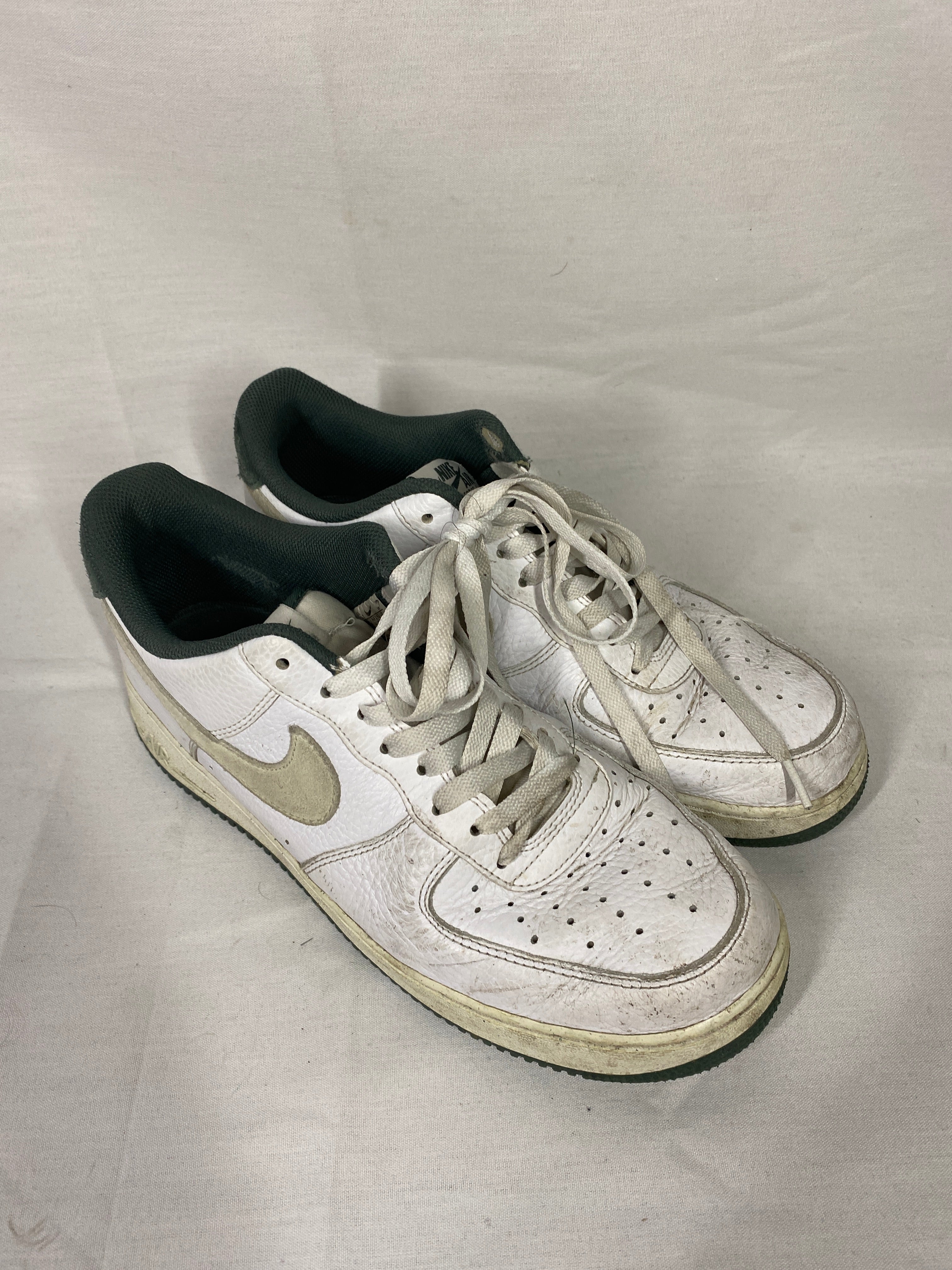 Nike Air Force 1 '07 LV8 "Vintage Green" White Leather Sneakers Men's 10.5