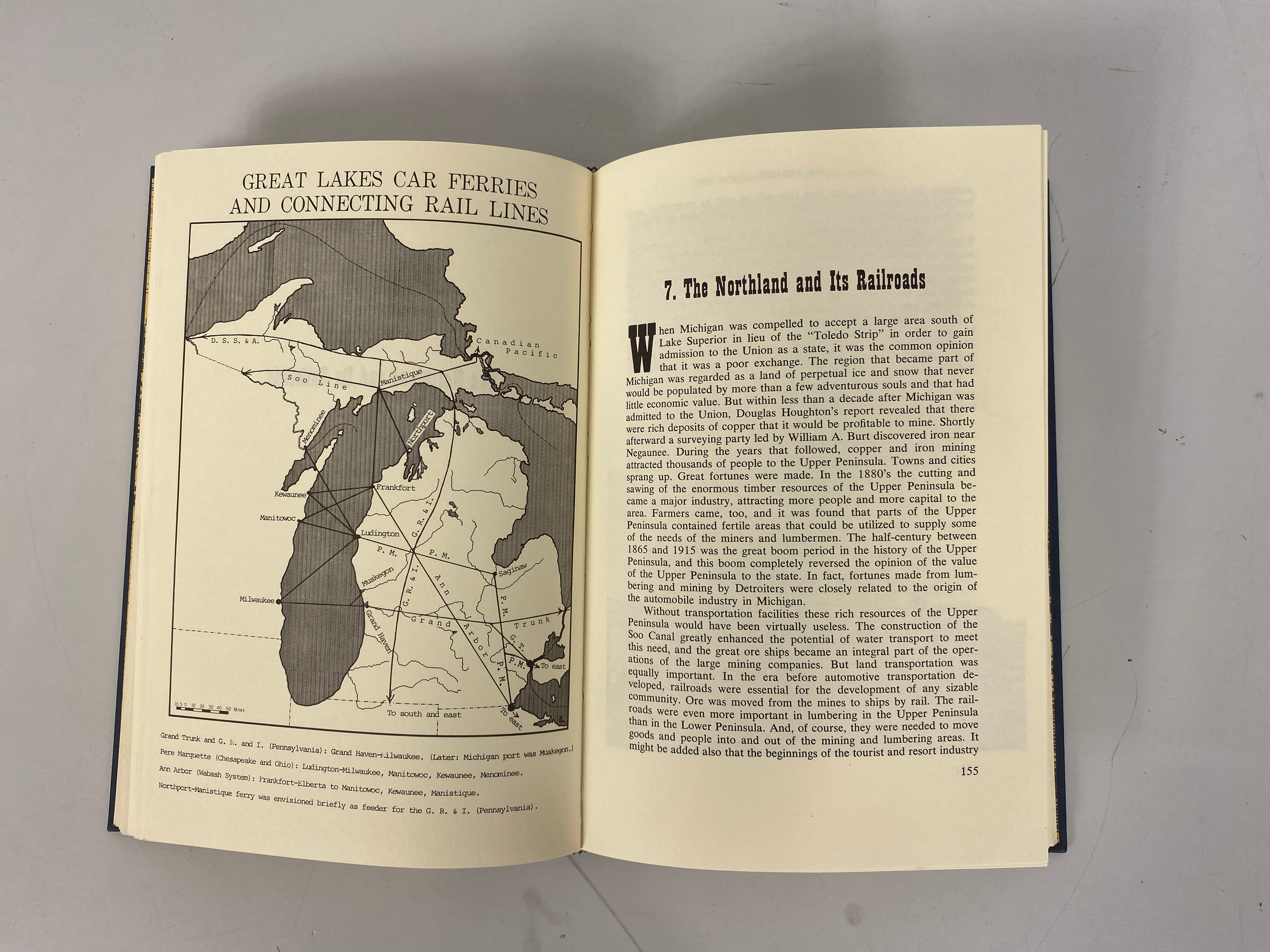 All Aboard! A History of Railroads in  Michigan Willis Dunbar 1969 1st HC