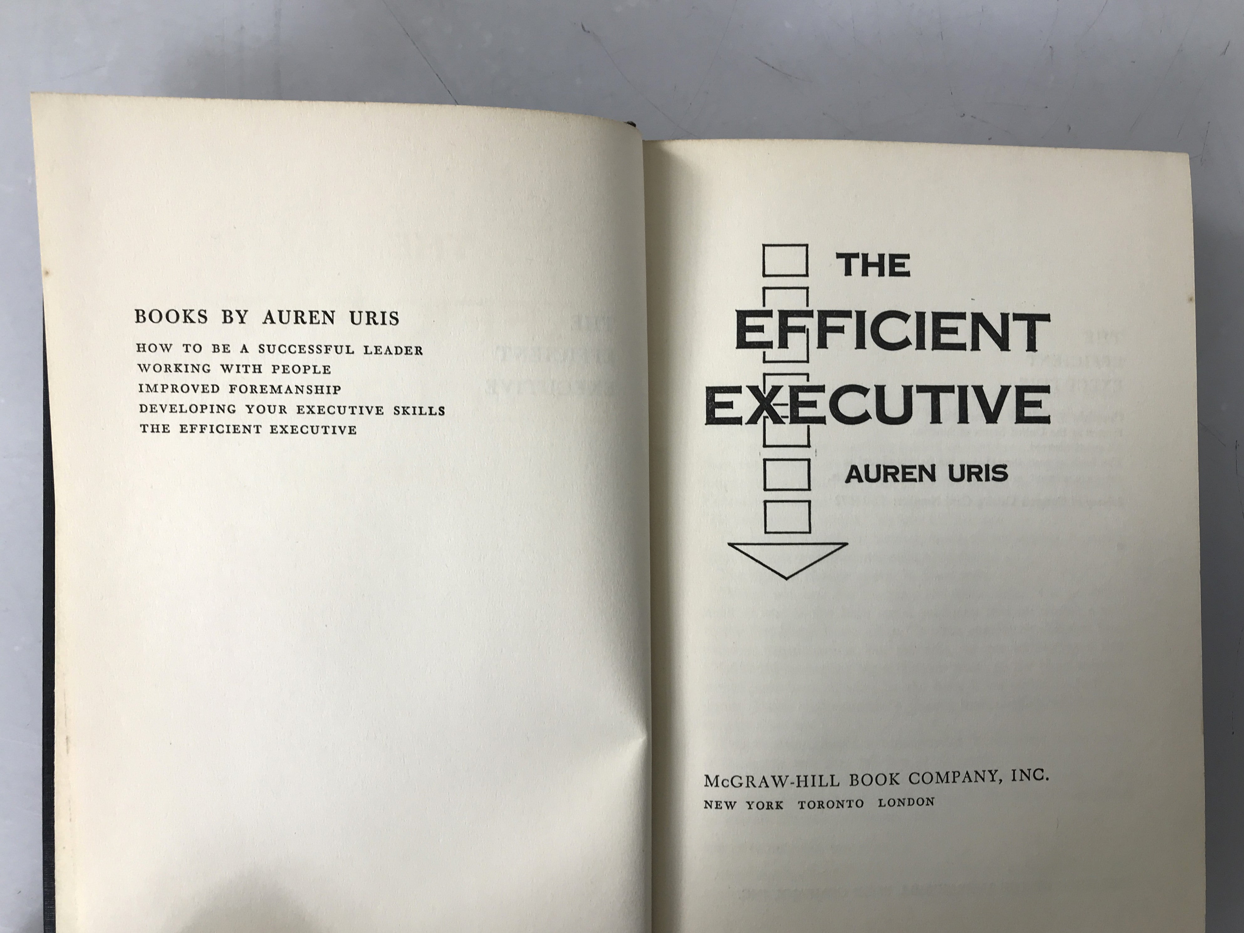 The Efficient Executive by Auren Uris 1957 HC DJ