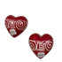 Vintage Red & White Kenya Heart - Home Decor
