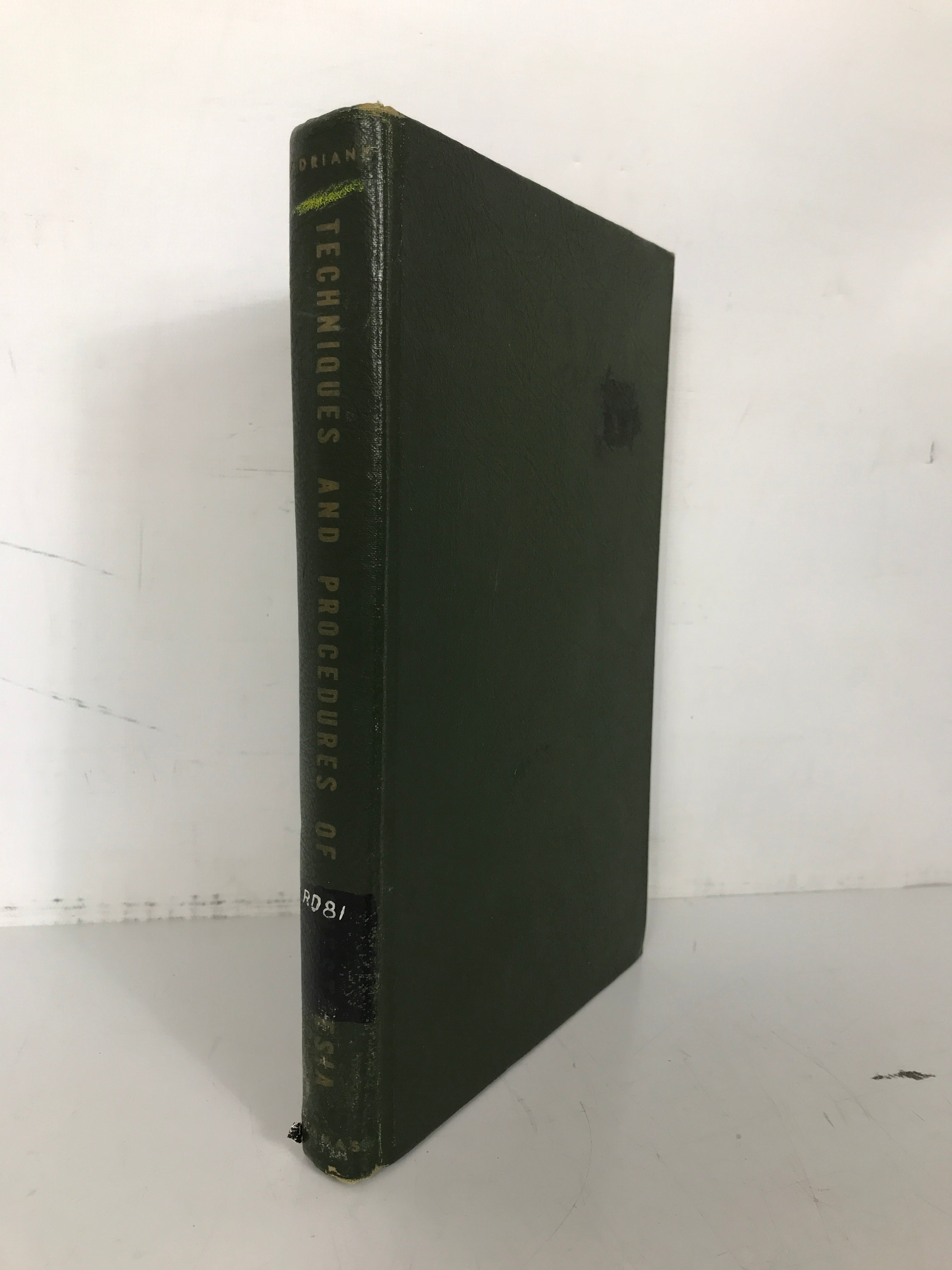 Techniques and Procedures of Anesthesia Adriani 1952 1st Ed, 4th Print HC