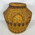 Large Round Patterned Wicker Basket w/ Handle Style #3