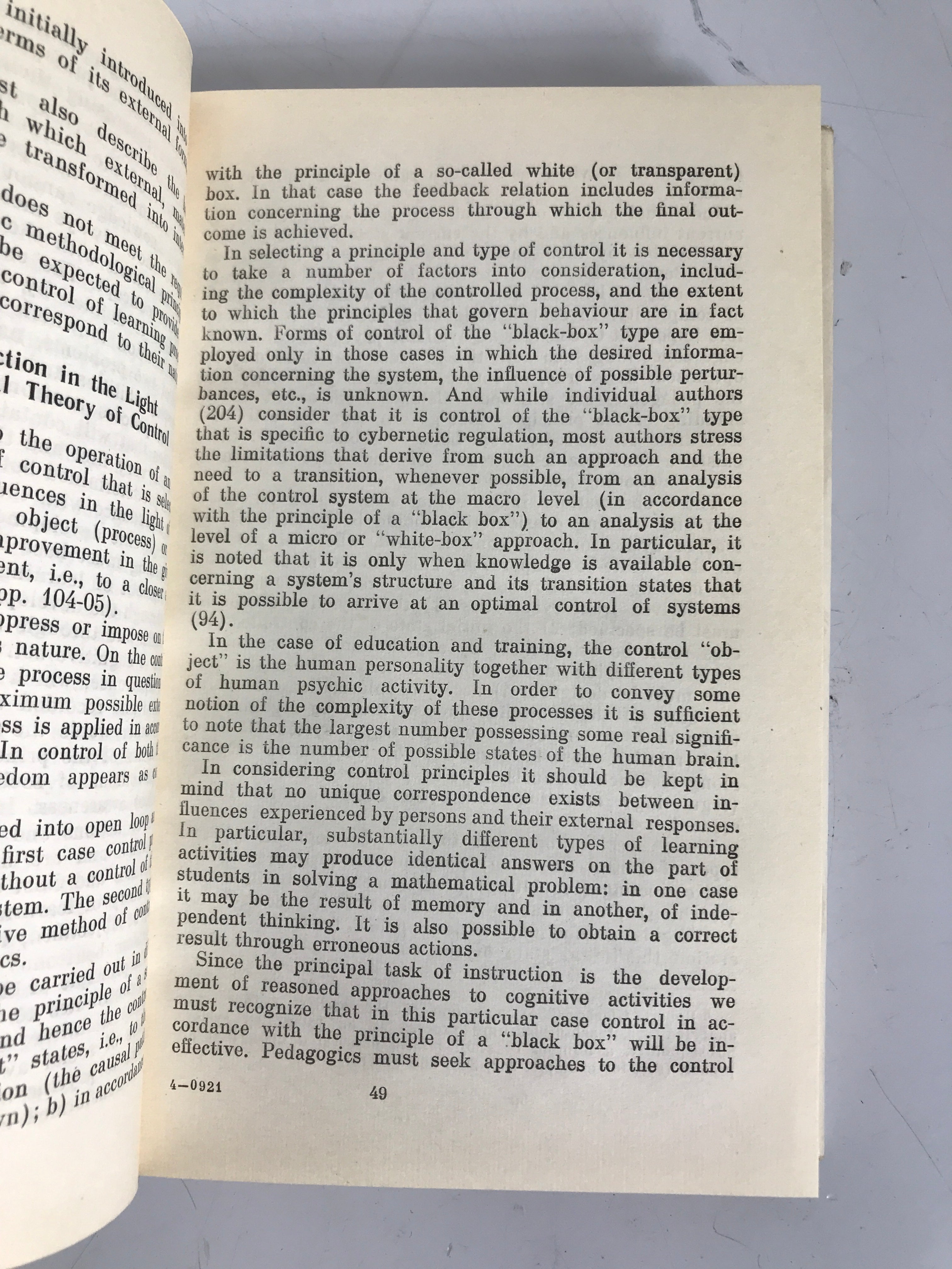 The Psychology of Learning Nina Talyzina 1981 1st Print HCDJ