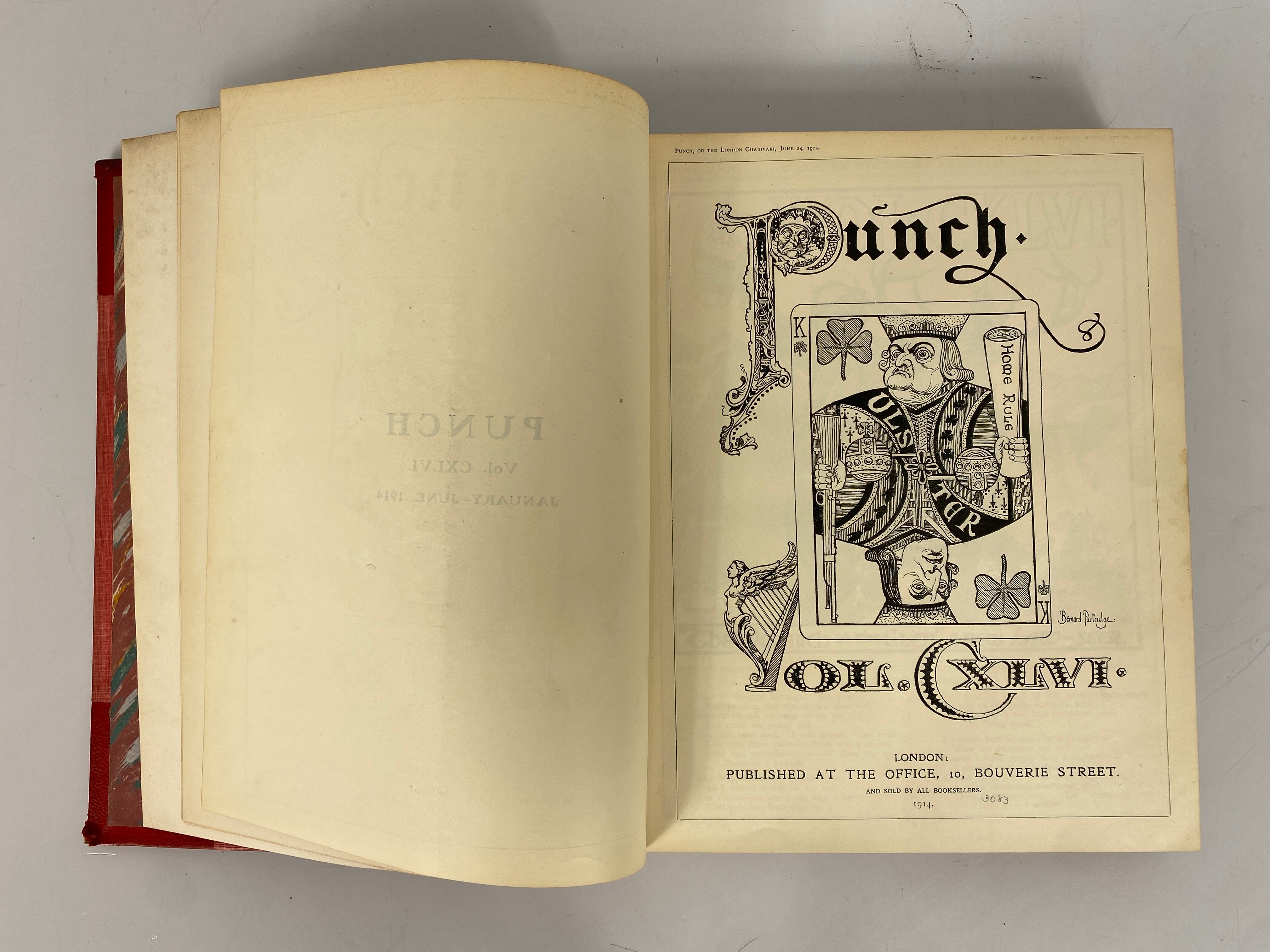 Punch Magazine Jan-June 1914 Bound Volume