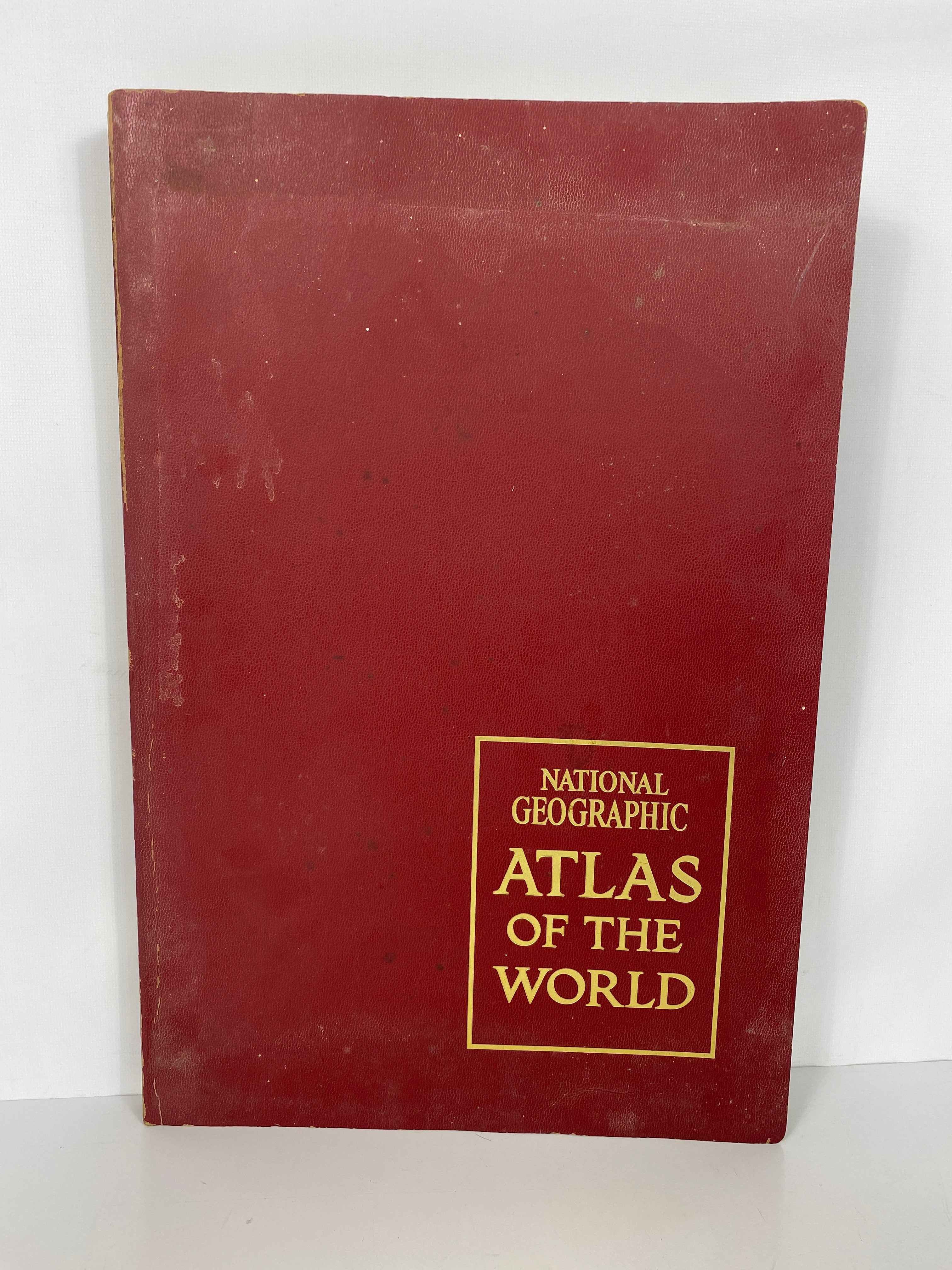 National Geographic Atlas of the World 1963 Oversized Faux-Leather