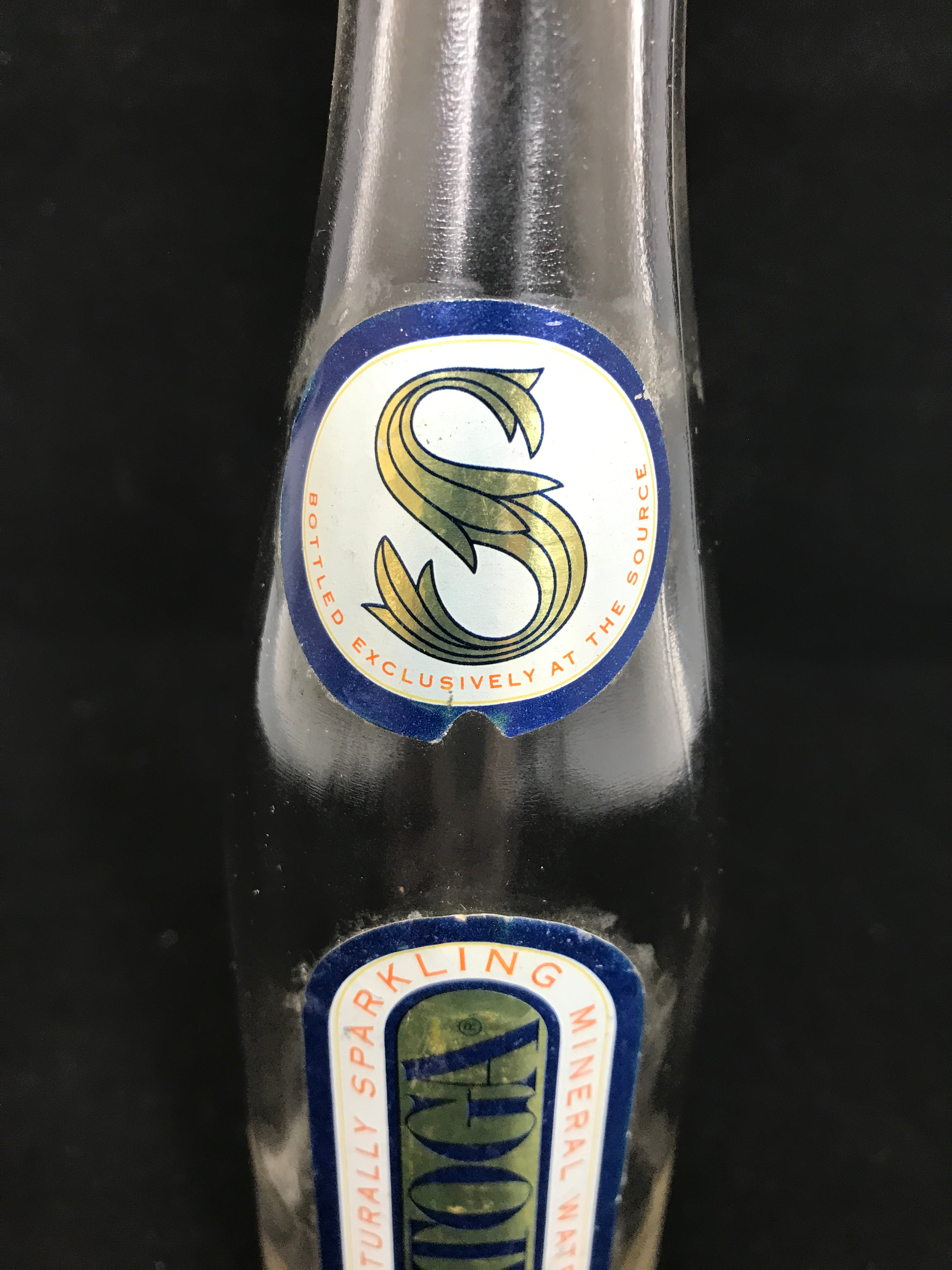 Vintage SARATOGA Sparkling Water Glass Bottle 7.5 oz