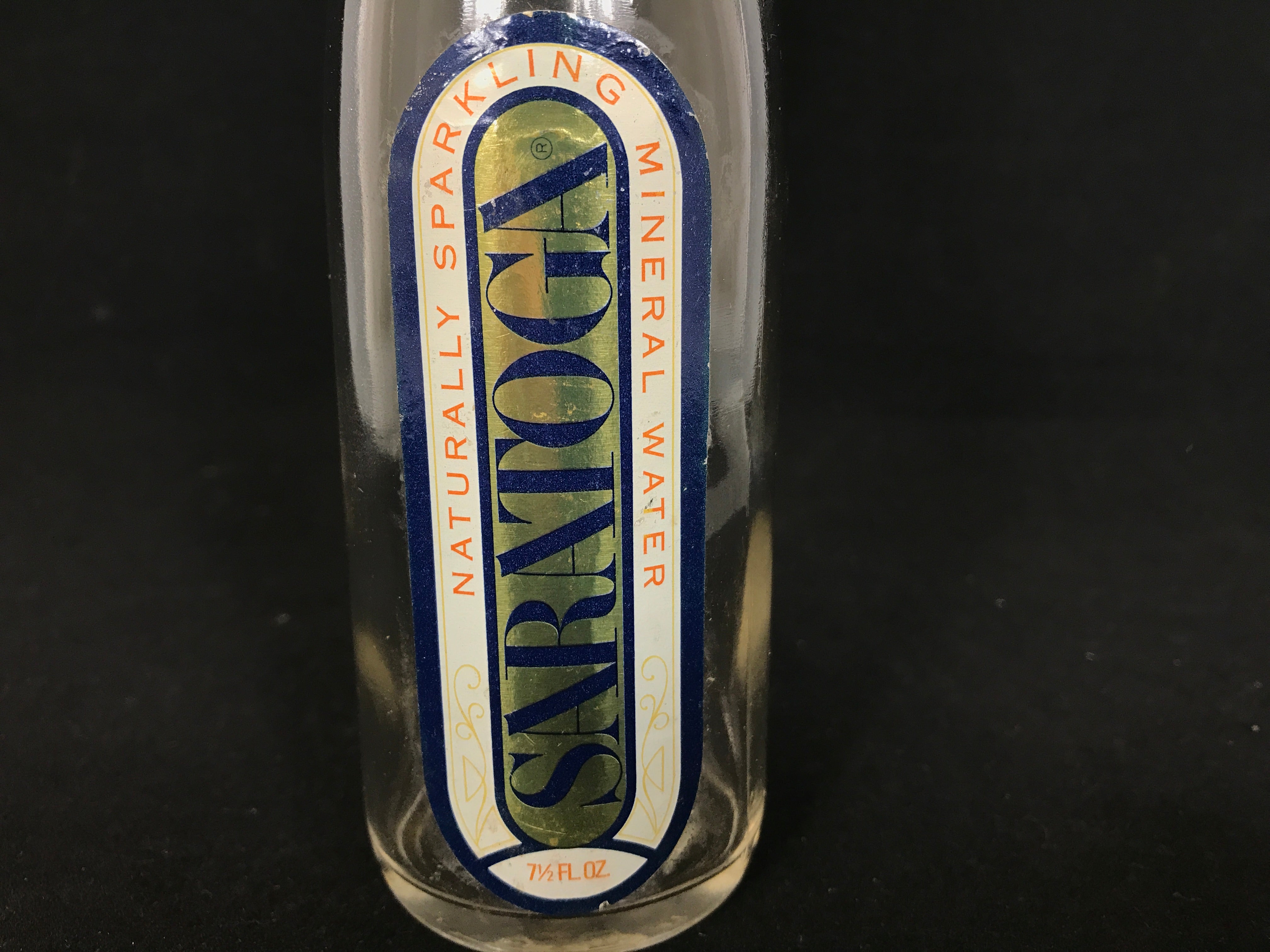 Vintage SARATOGA Sparkling Water Glass Bottle 7.5 oz