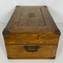 Antique Light Wooden Silverware Box w/ Drawer on Bottom