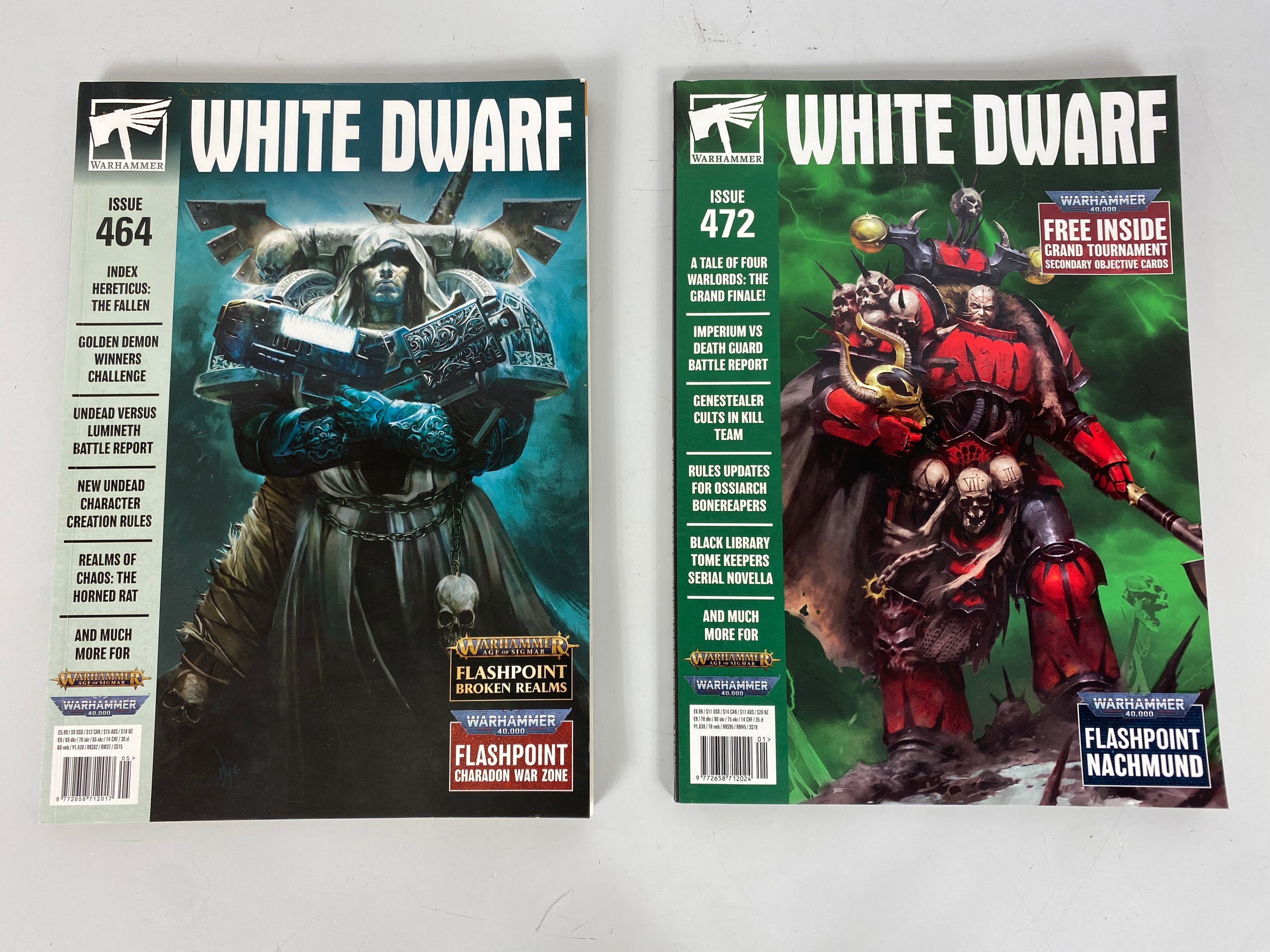 White Dwarf Magazine Warhammer Issues 464, 472