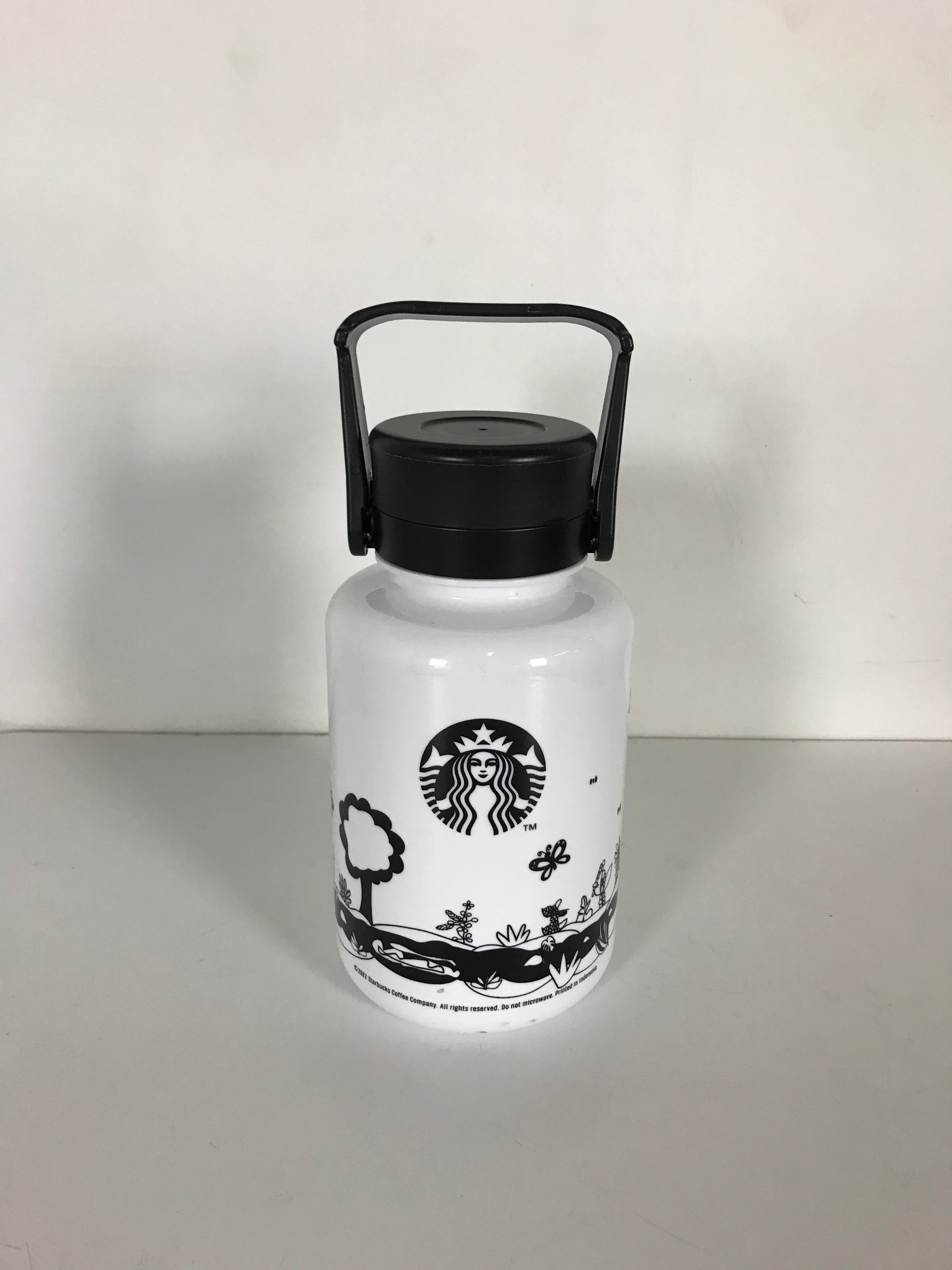 Starbucks White Plastic Water Bottle