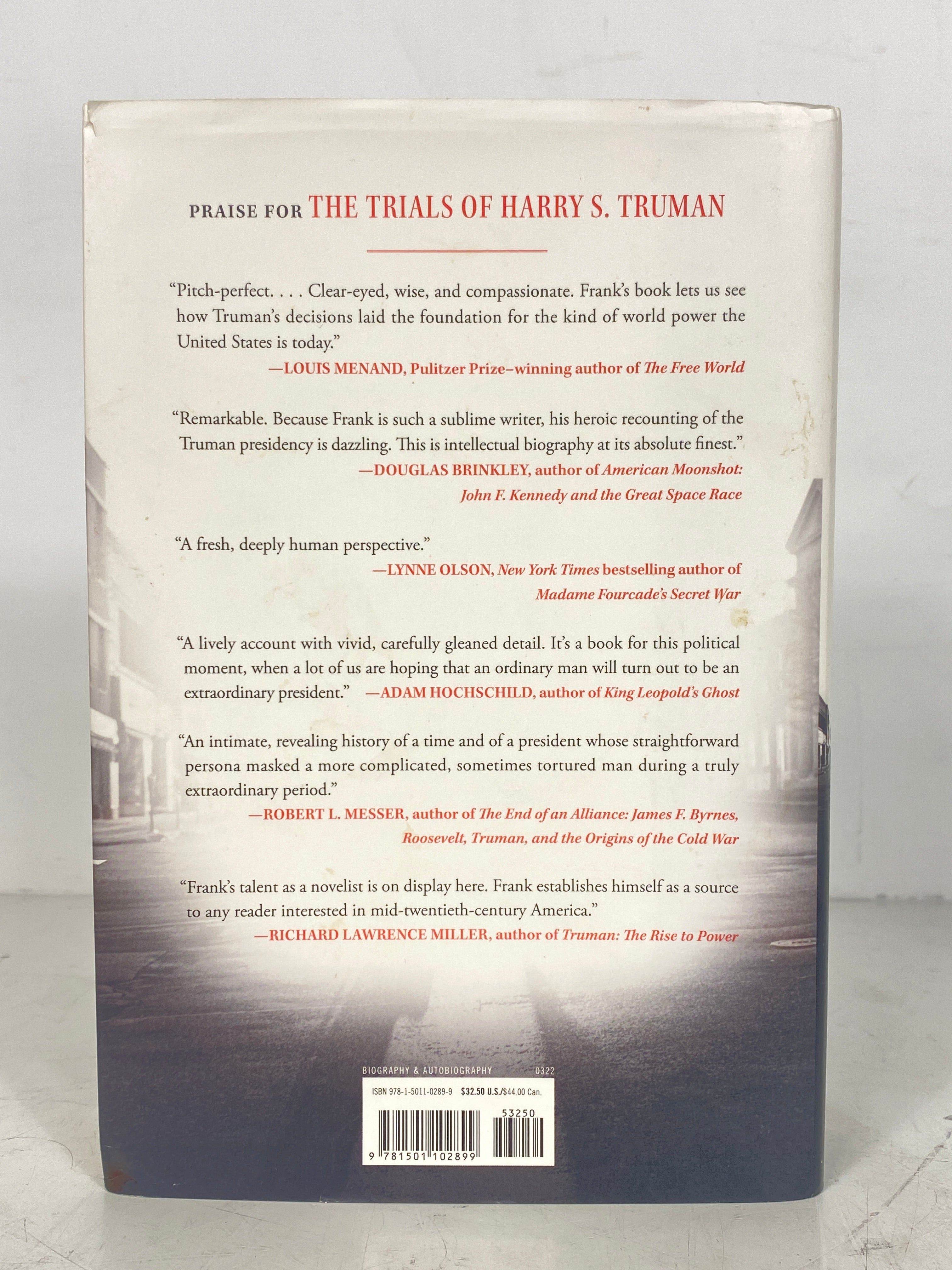 The Trials of Harry S. Truman by Jeffrey Frank 2022 Signed HC DJ