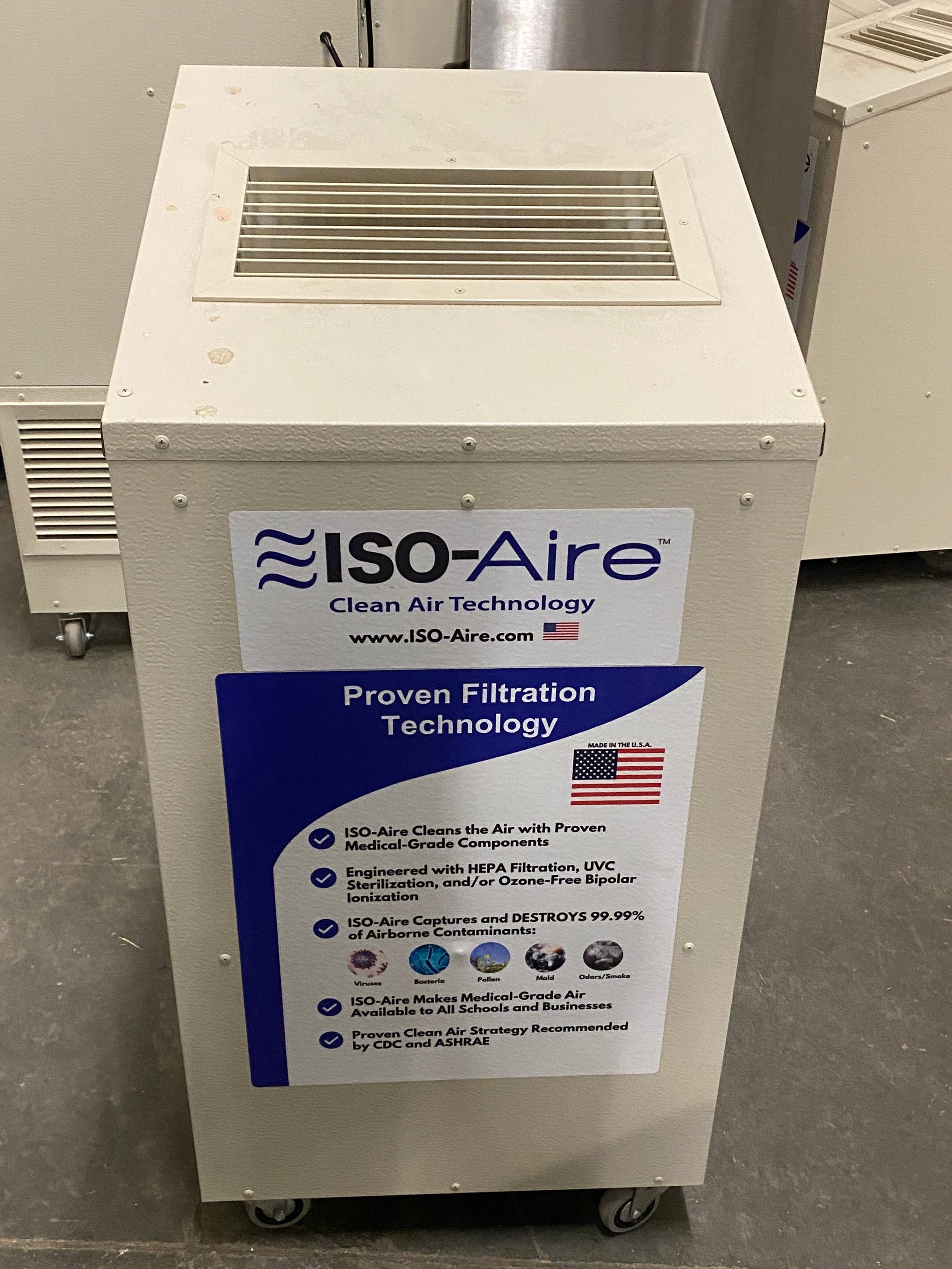 ISO Aire #RSF300 Short Industrial Air Purifier