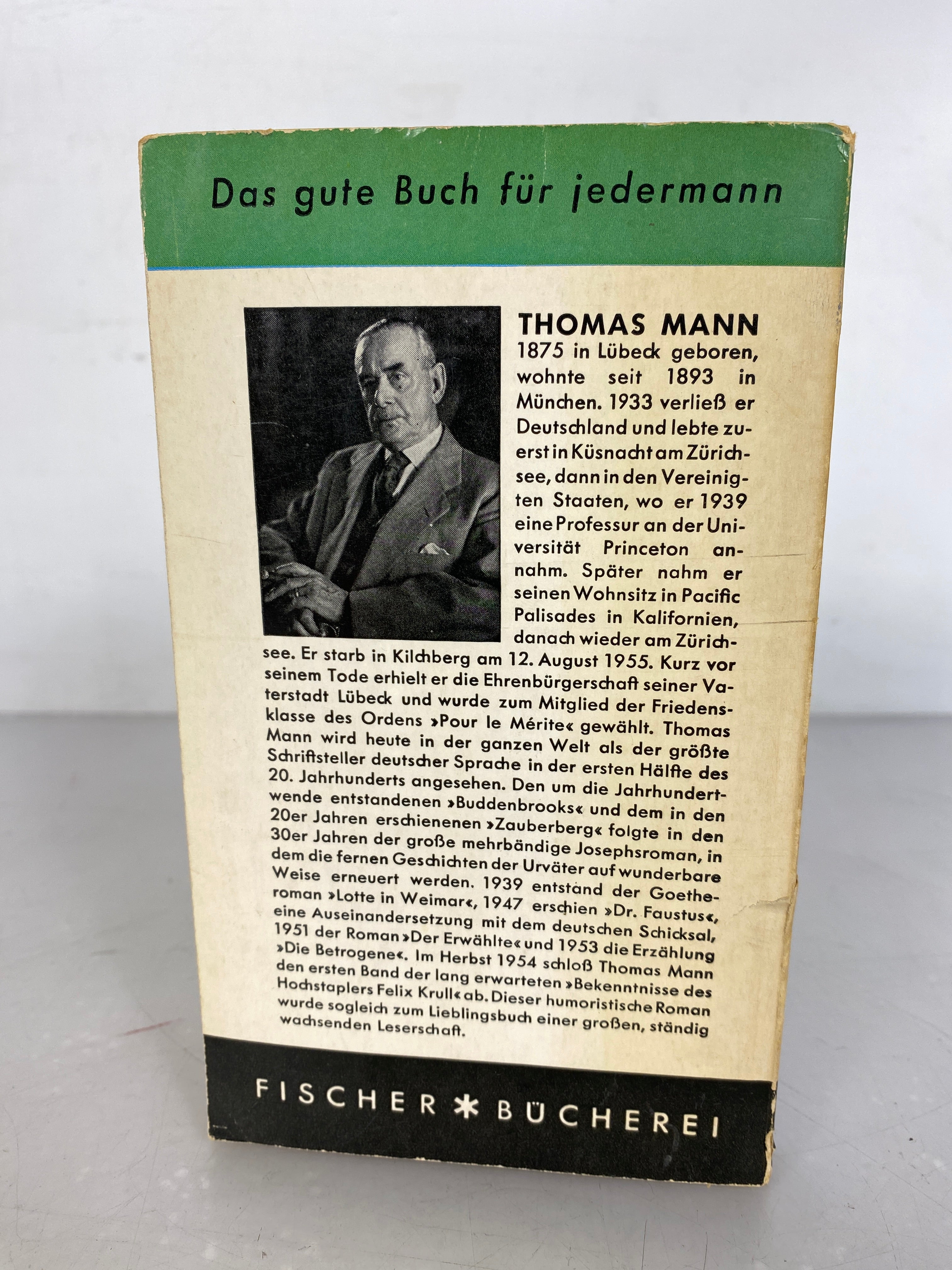 Lot of 2 German Language Novels Der Bananenkrieg (K.H. Poppe) and Der Tod In Venedig (Thomas Mann) SC