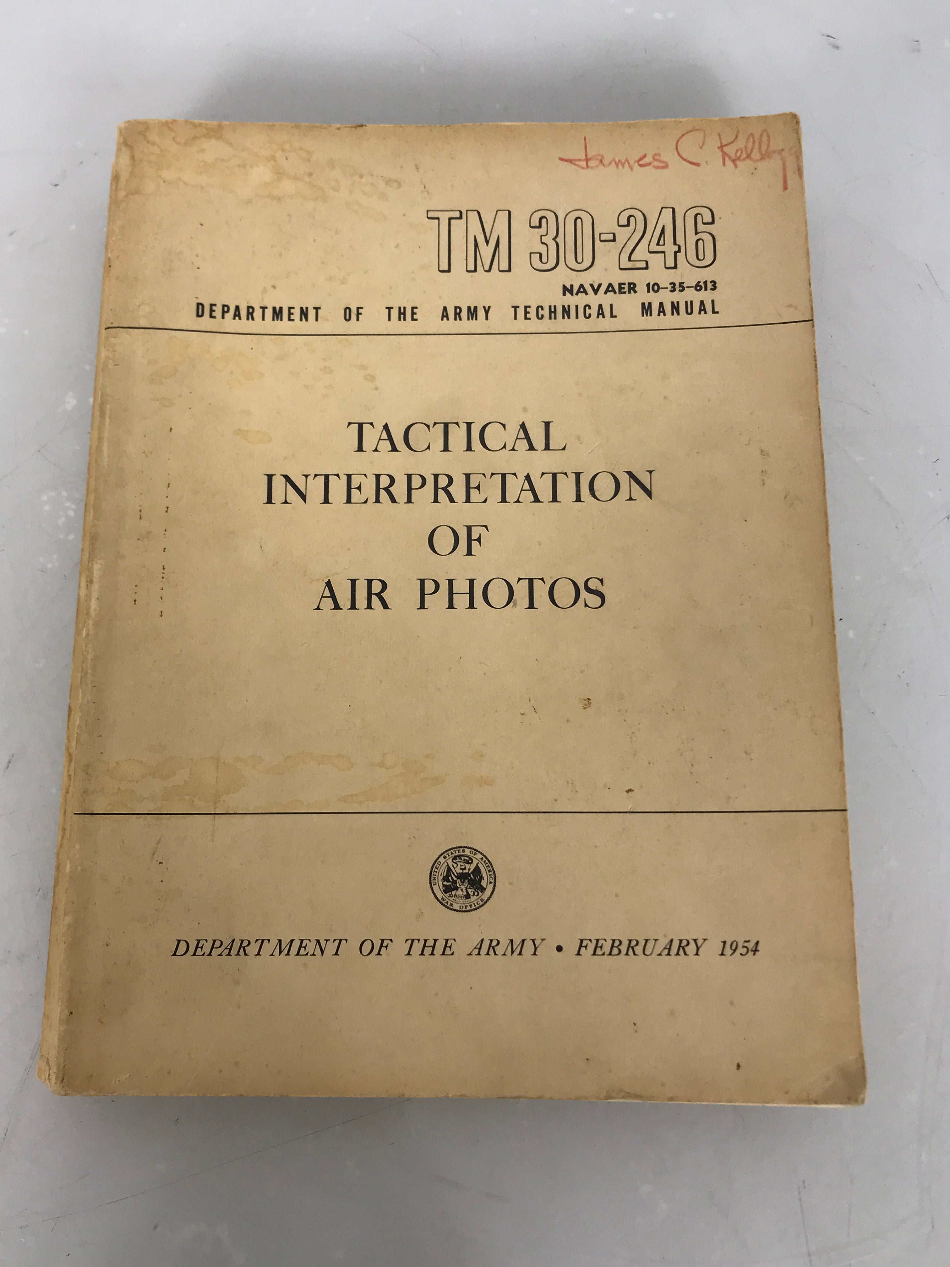 TM 30-246 U.S. Army Tactical Interpretation of Air Photos  February 1954