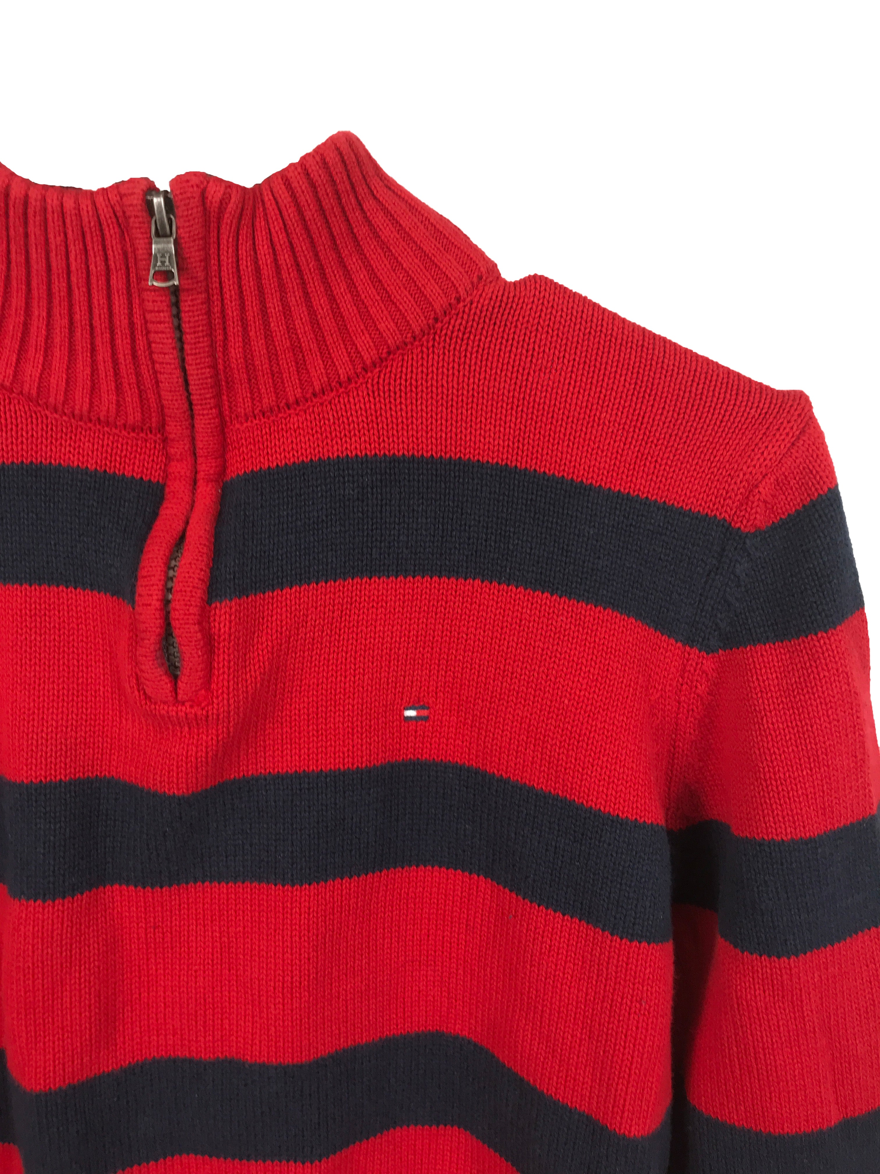 Tommy Hilfiger Red Quarter Zip Up Youth Size L
