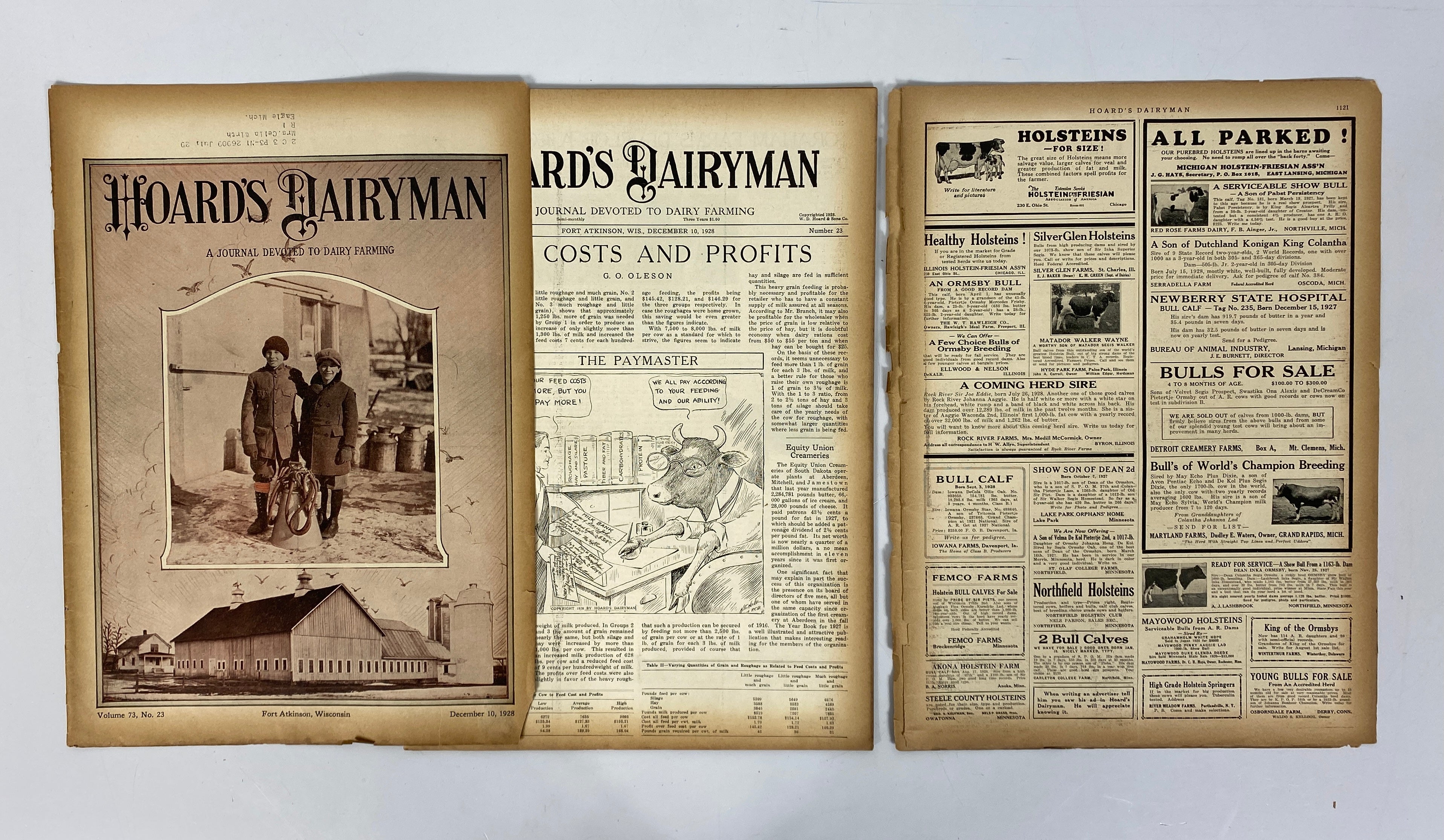 Lot 0f 14 Hoard's Dairyman Magazine 1925-1940