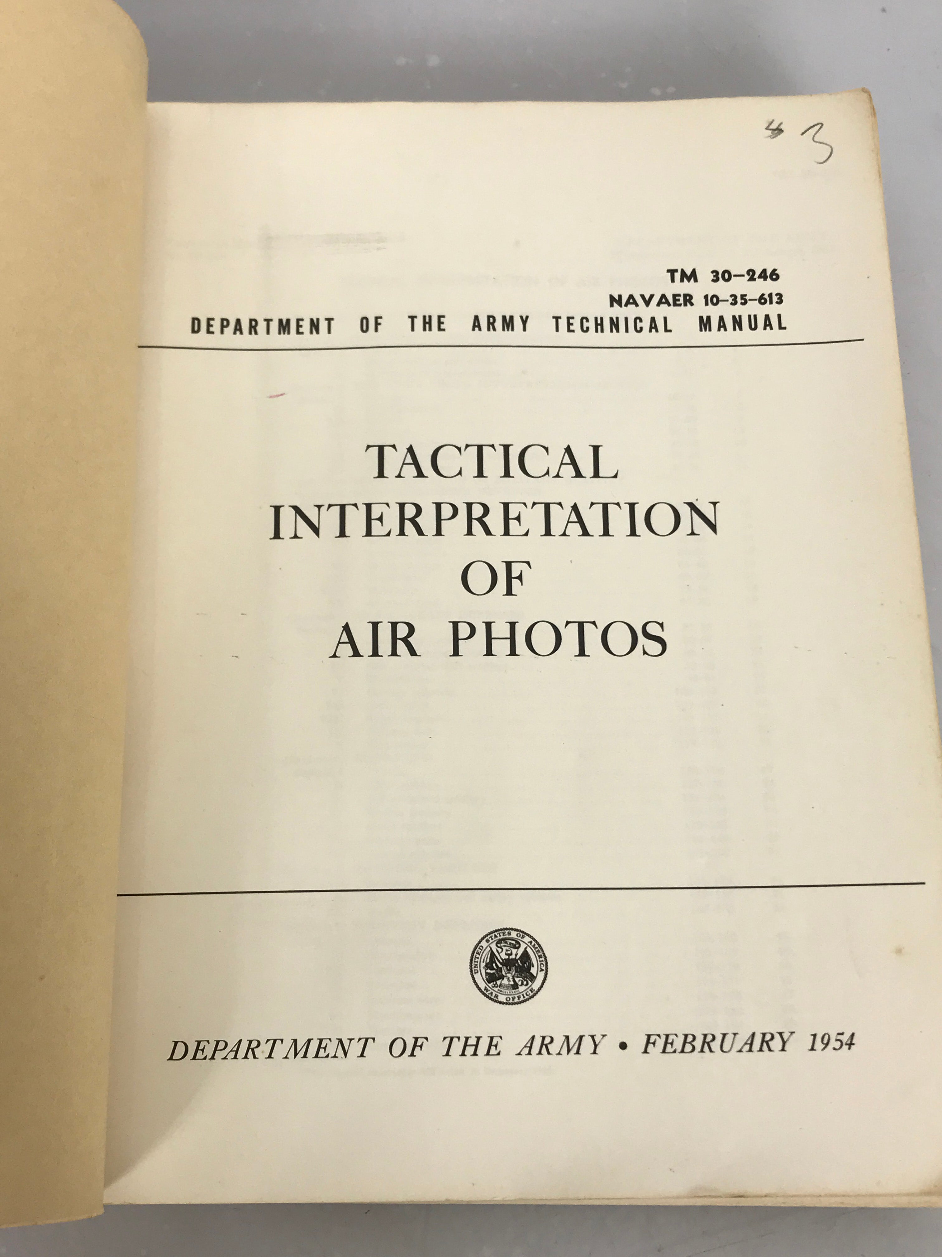 TM 30-246 U.S. Army Tactical Interpretation of Air Photos  February 1954